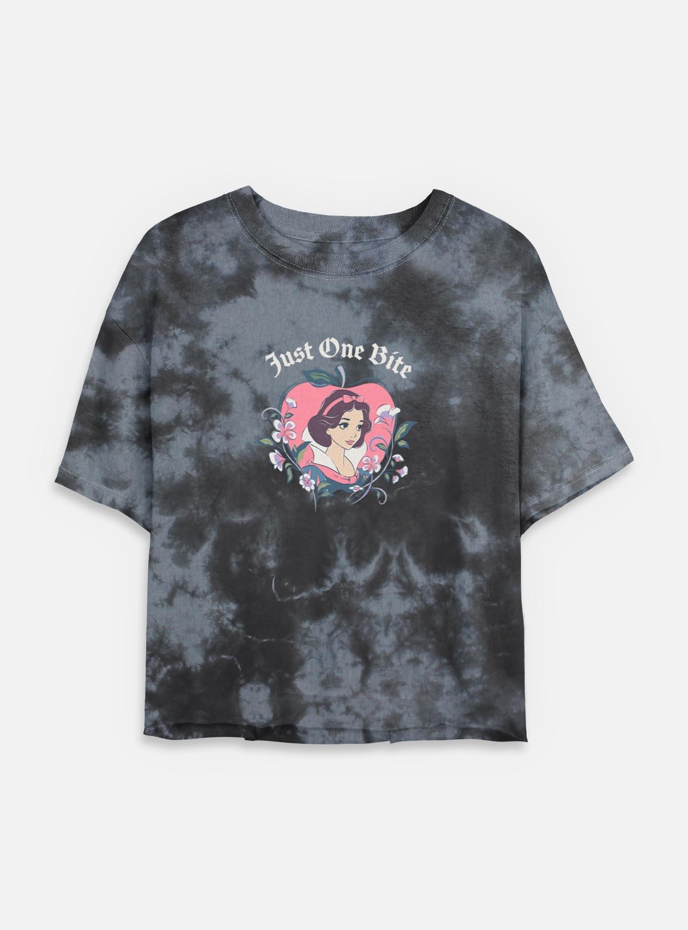 Disney Princesses Snow White Just One Bite Tie Dye Crop Womens T-Shirt, , hi-res