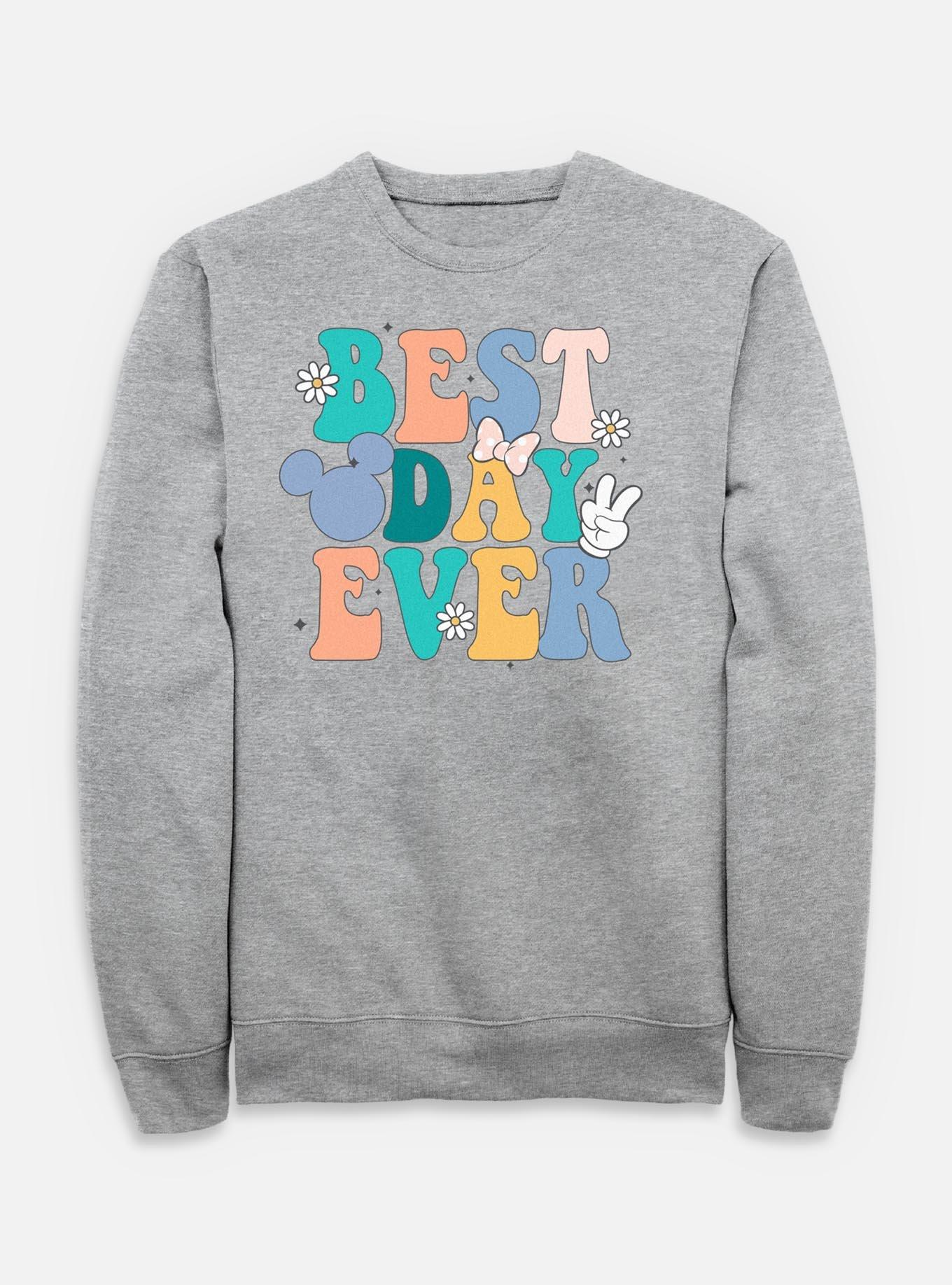 Disney Mickey Mouse Best Day Ever Sweatshirt, ATH HTR, hi-res