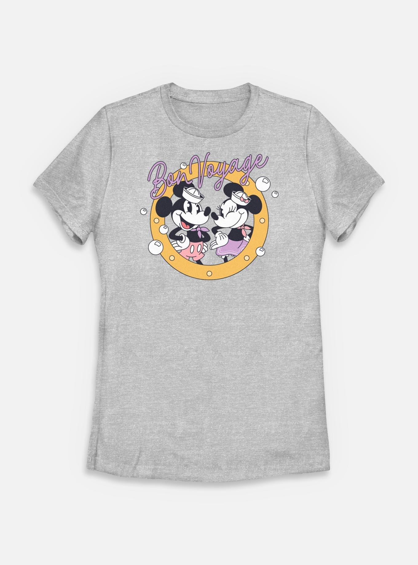 Disney Mickey Mouse & Minnie Mouse Bon Voyage Womens T-Shirt, ATH HTR, hi-res