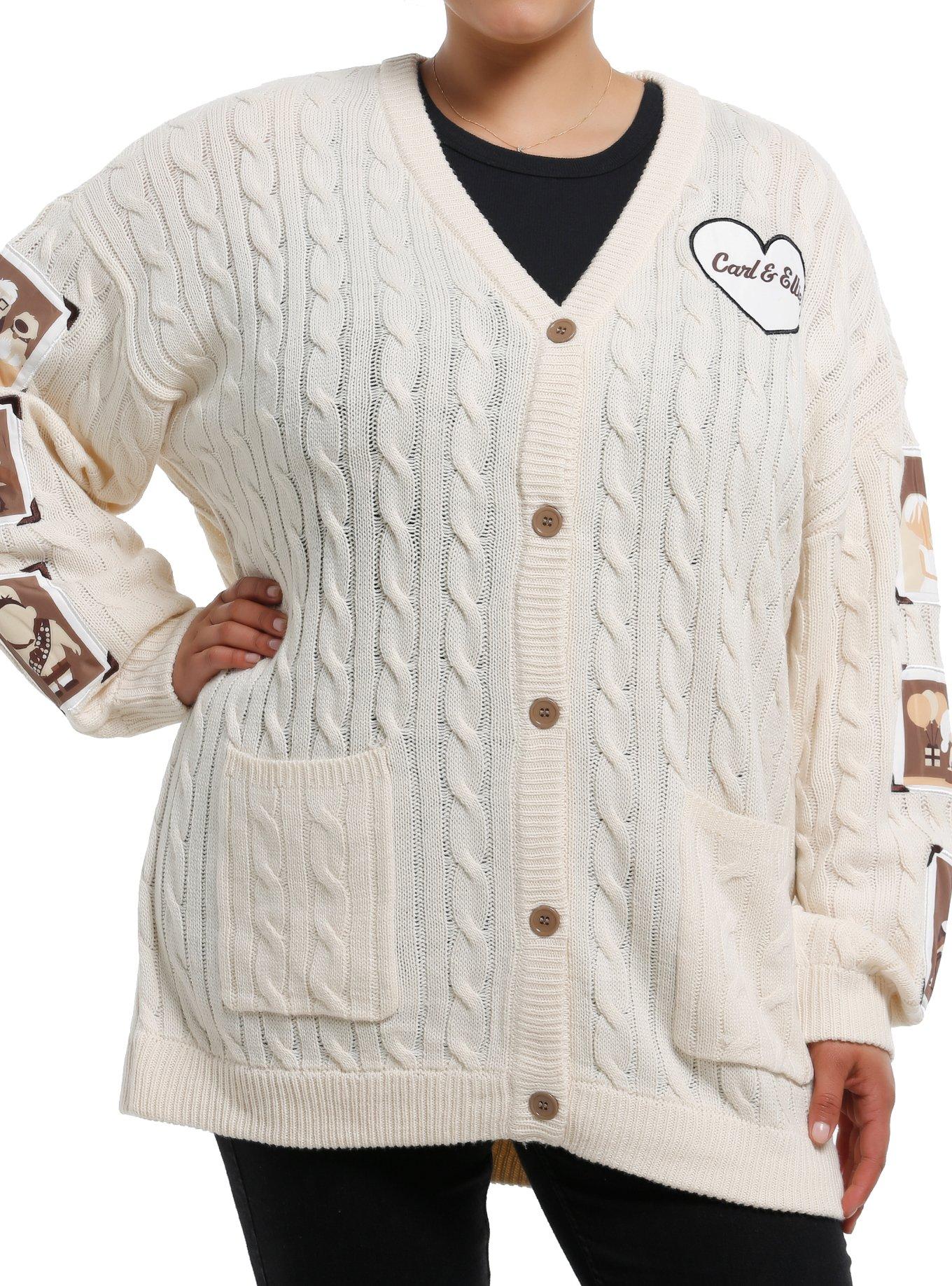 Her Universe Disney Pixar Up Photographs Cable Knit Cardigan Plus Size, , hi-res