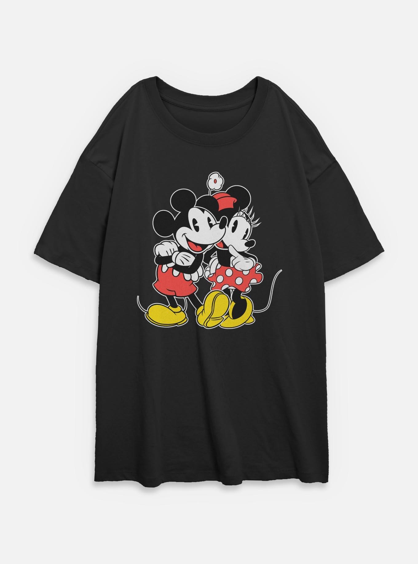 Disney Mickey Mouse & Minnie Mouse Lovers Womens Oversized T-Shirt, , hi-res