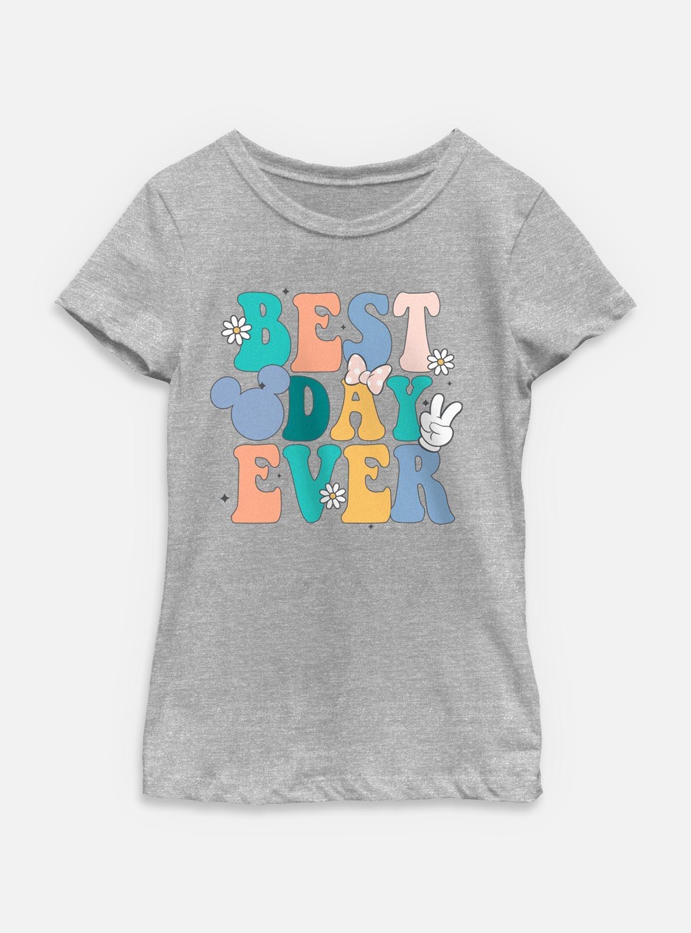 Disney Mickey Mouse Best Day Ever Youth Girls T-Shirt
