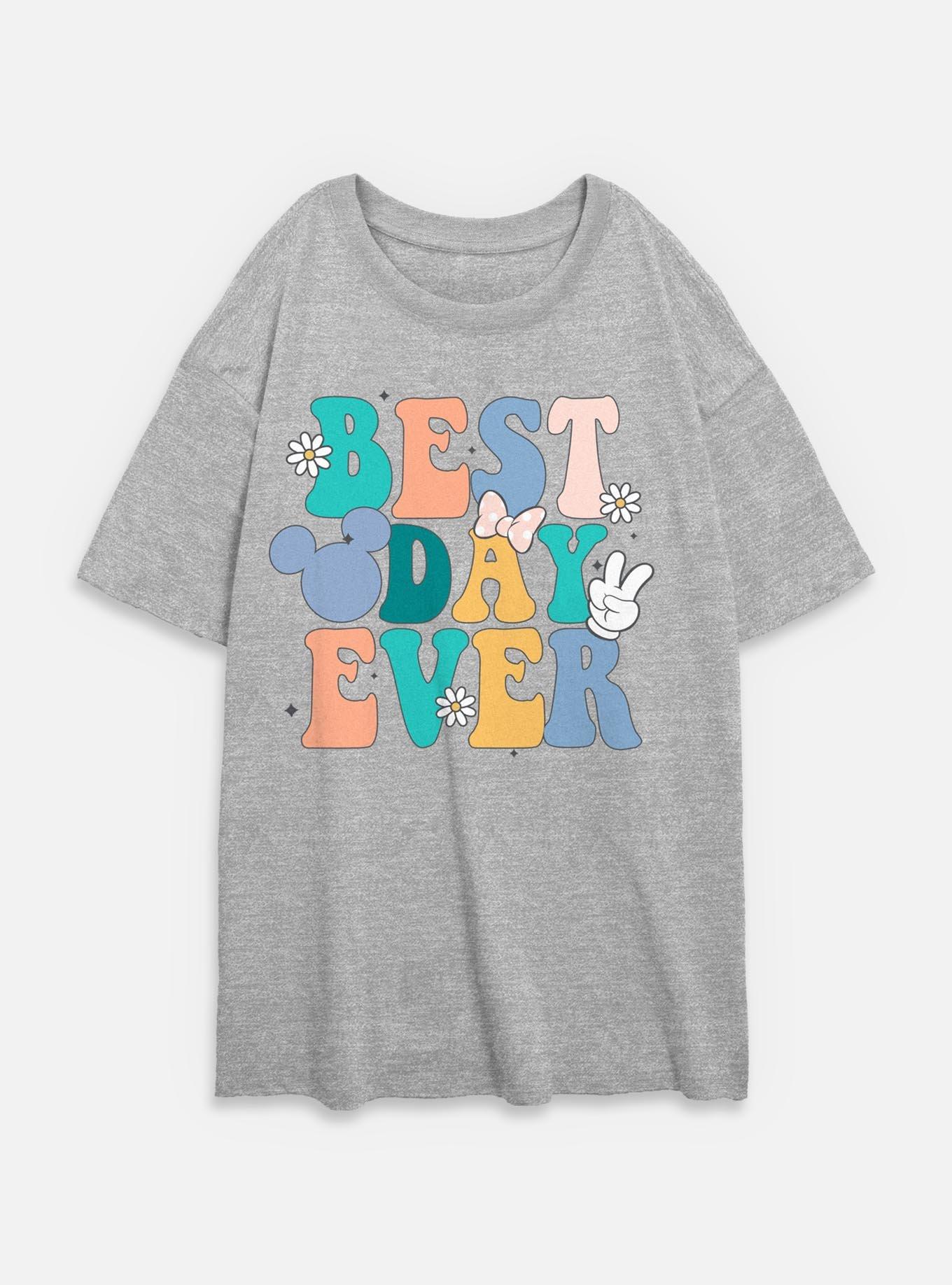 Disney Mickey Mouse Best Day Ever Womens Oversized T-Shirt, , hi-res