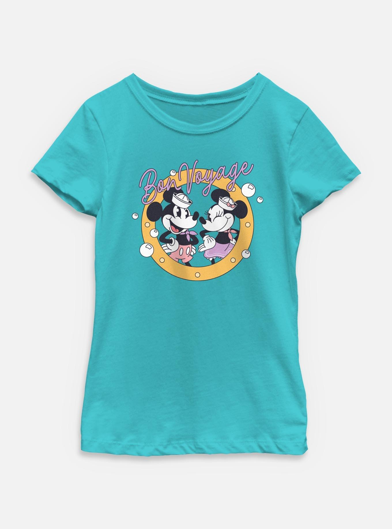 Disney Mickey Mouse & Minnie Mouse Bon Voyage Youth Girls T-Shirt, , hi-res