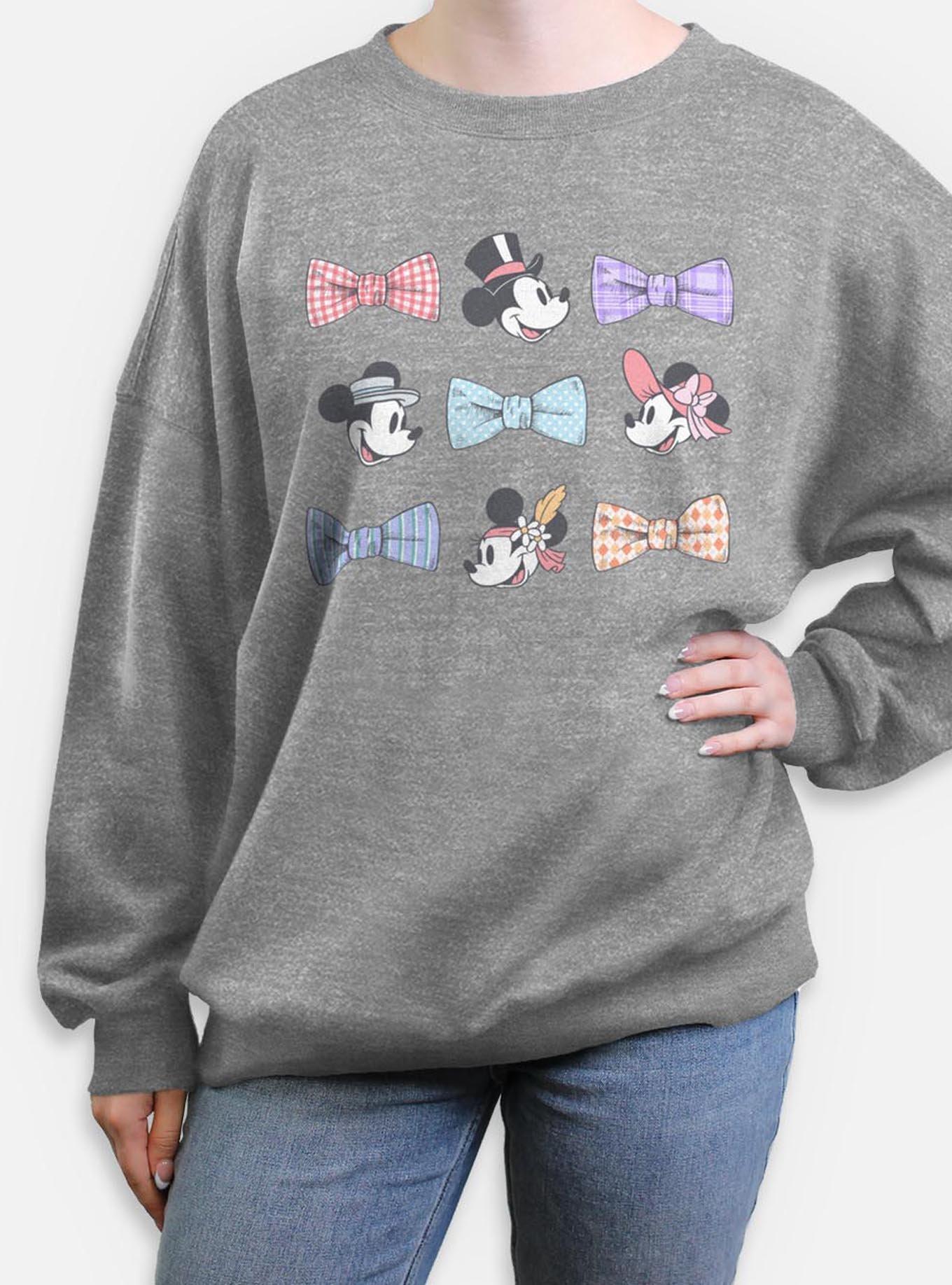 Disney Mickey Mouse Bows Womens Oversized Sweatshirt, , hi-res