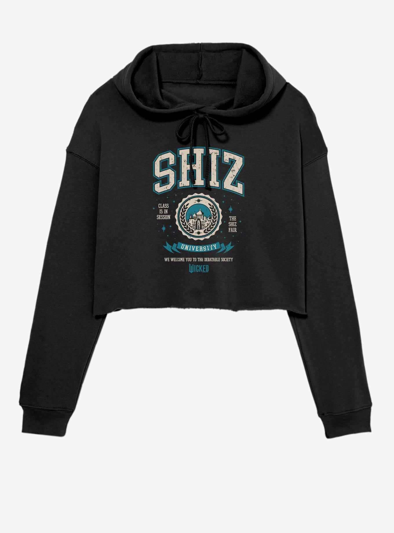 Wicked Shiz University Girls Crop Hoodie, , hi-res