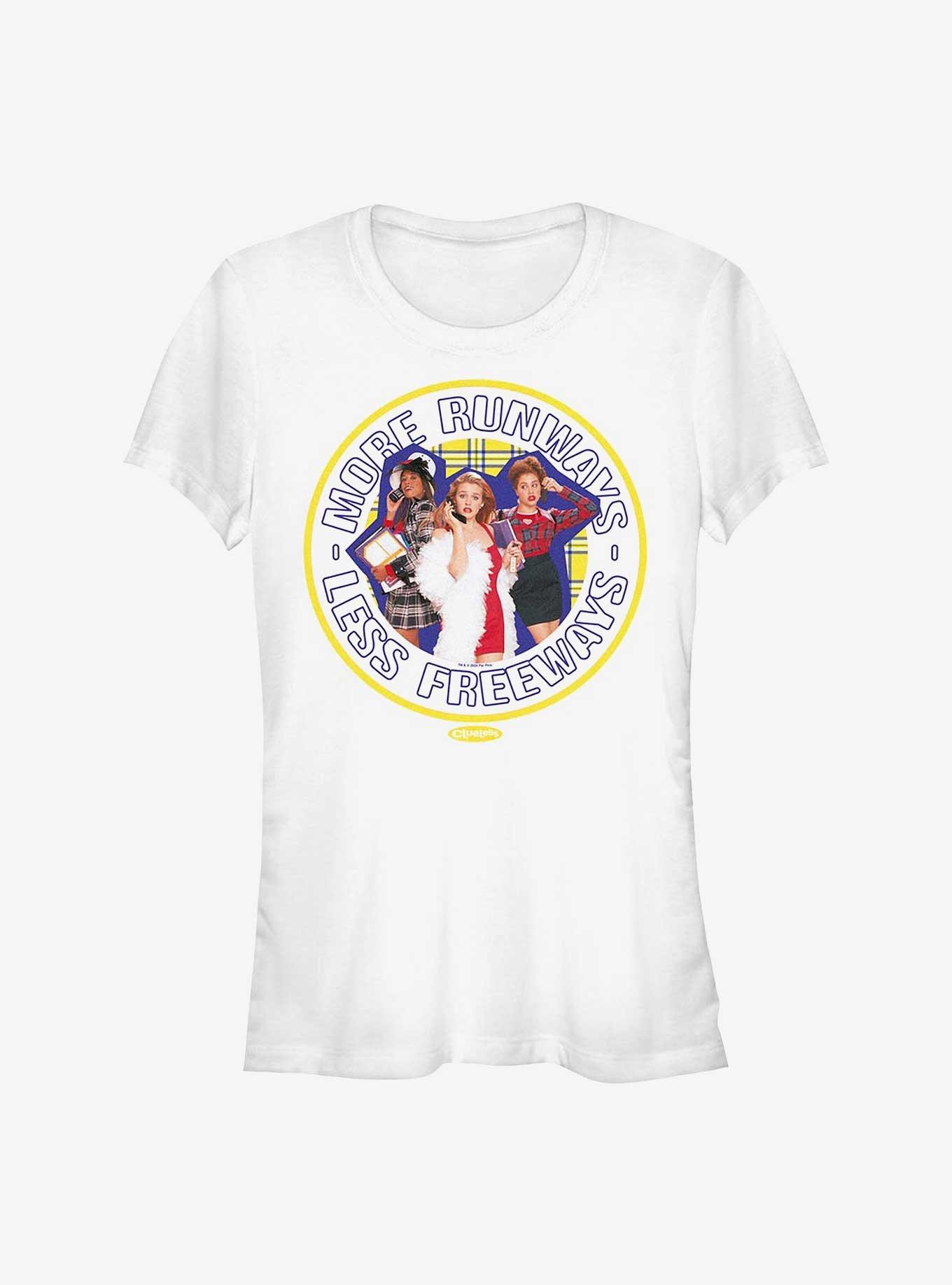 Clueless More Runways Less Freeways Girls T-Shirt, WHITE, hi-res