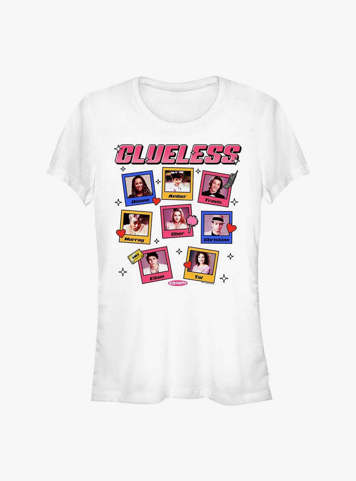 Clueless Yearbook Photos Girls T-Shirt, WHITE, hi-res