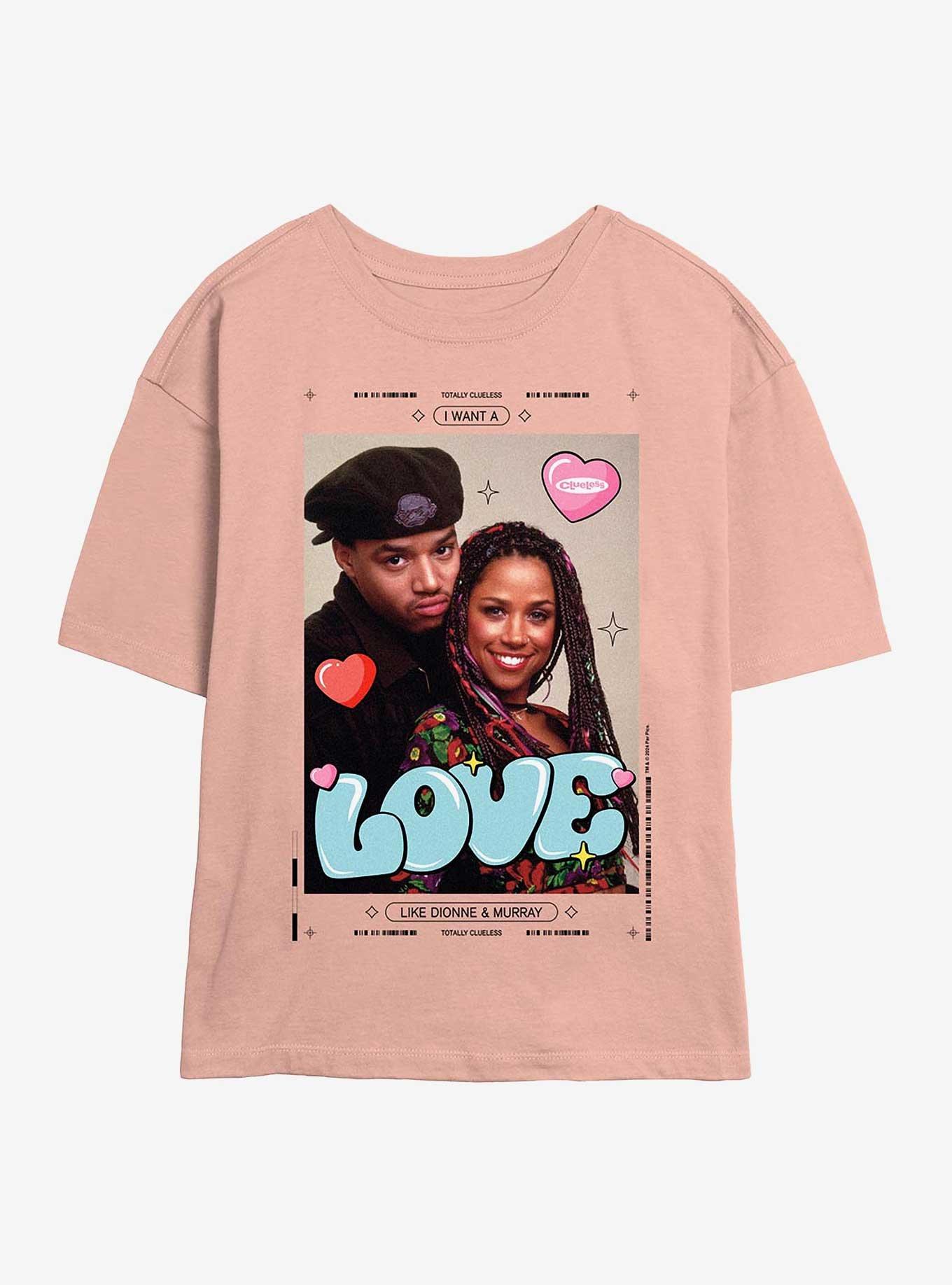 Clueless I Want A Love Like Dionne And Murray Girls Skimmer T-Shirt, PEACH, hi-res