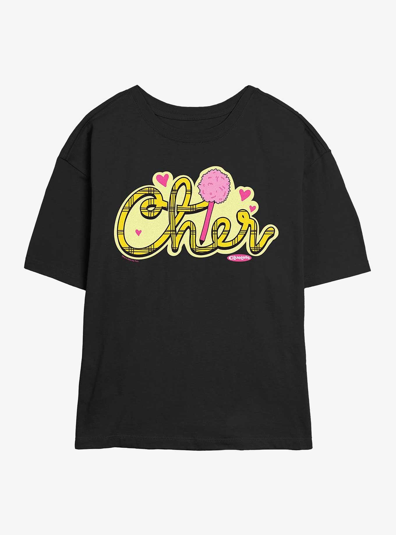 Clueless Cher Plaid Logo Girls Skimmer T-Shirt, , hi-res