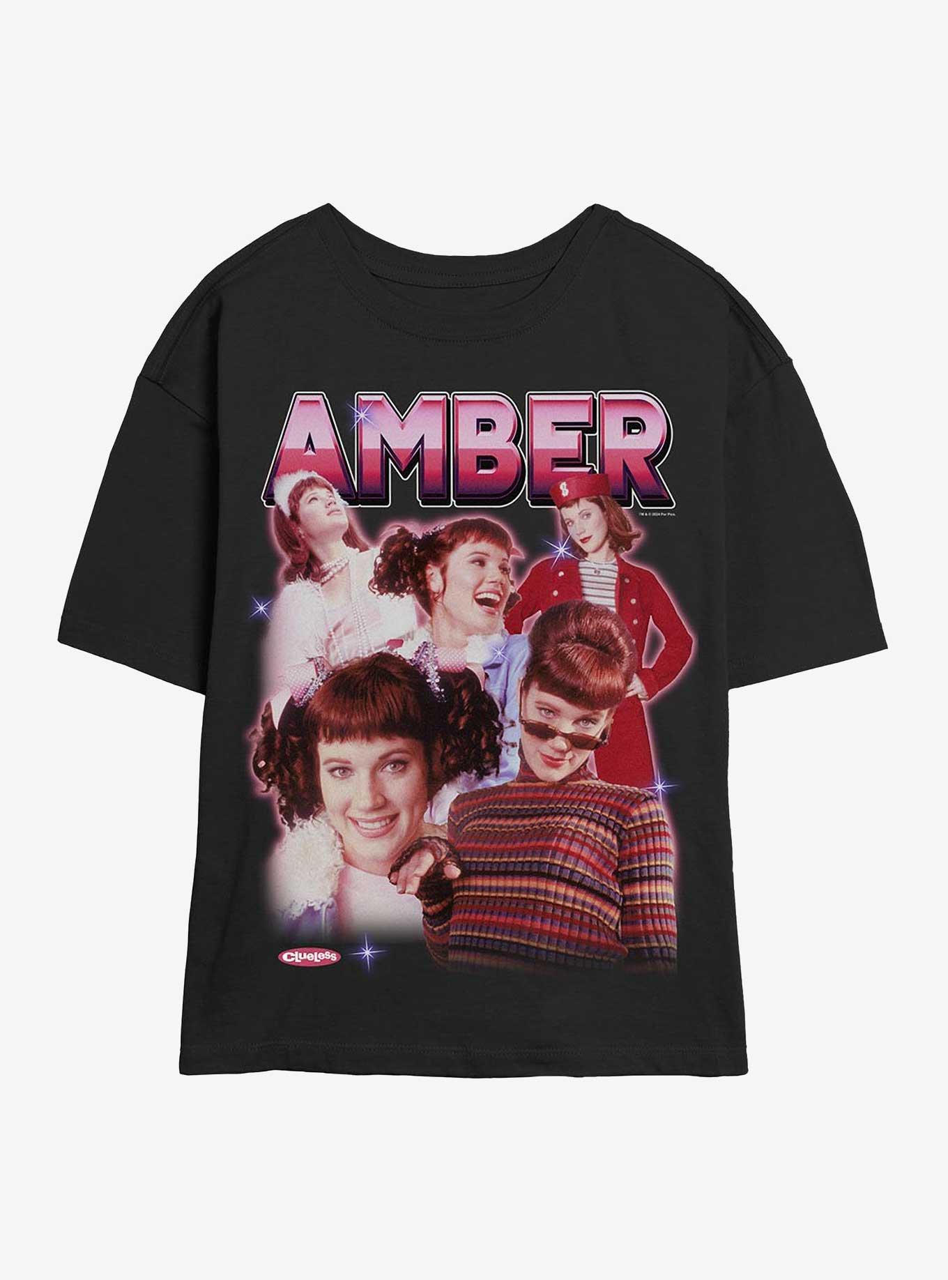 Clueless Y2K Amber Girls Skimmer T-Shirt, BLACK, hi-res
