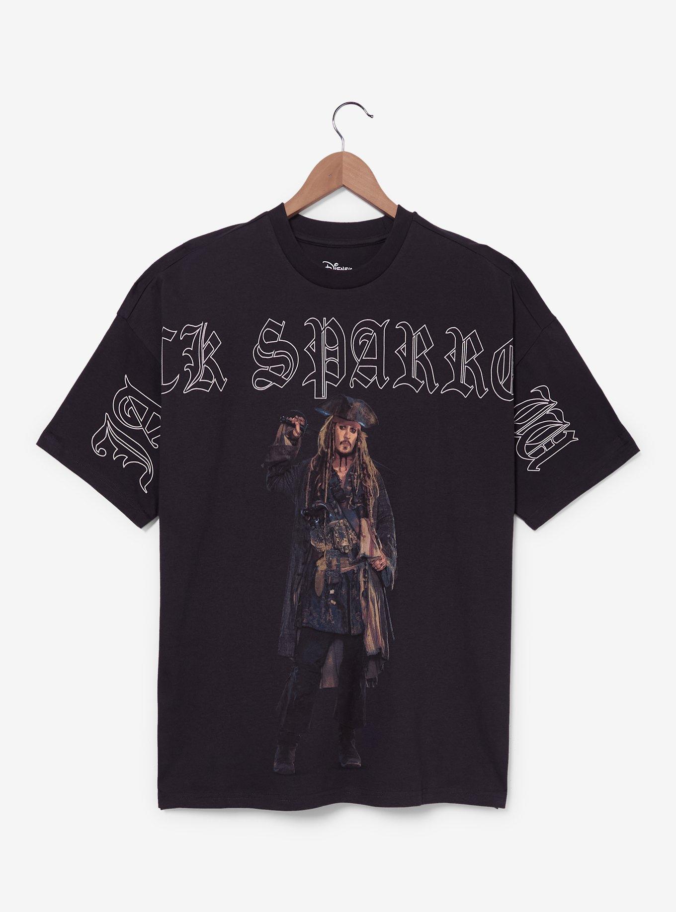 Disney Pirates of The Caribbean Jack Sparrow Portrait T-Shirt - BoxLunch Exclusive, , hi-res