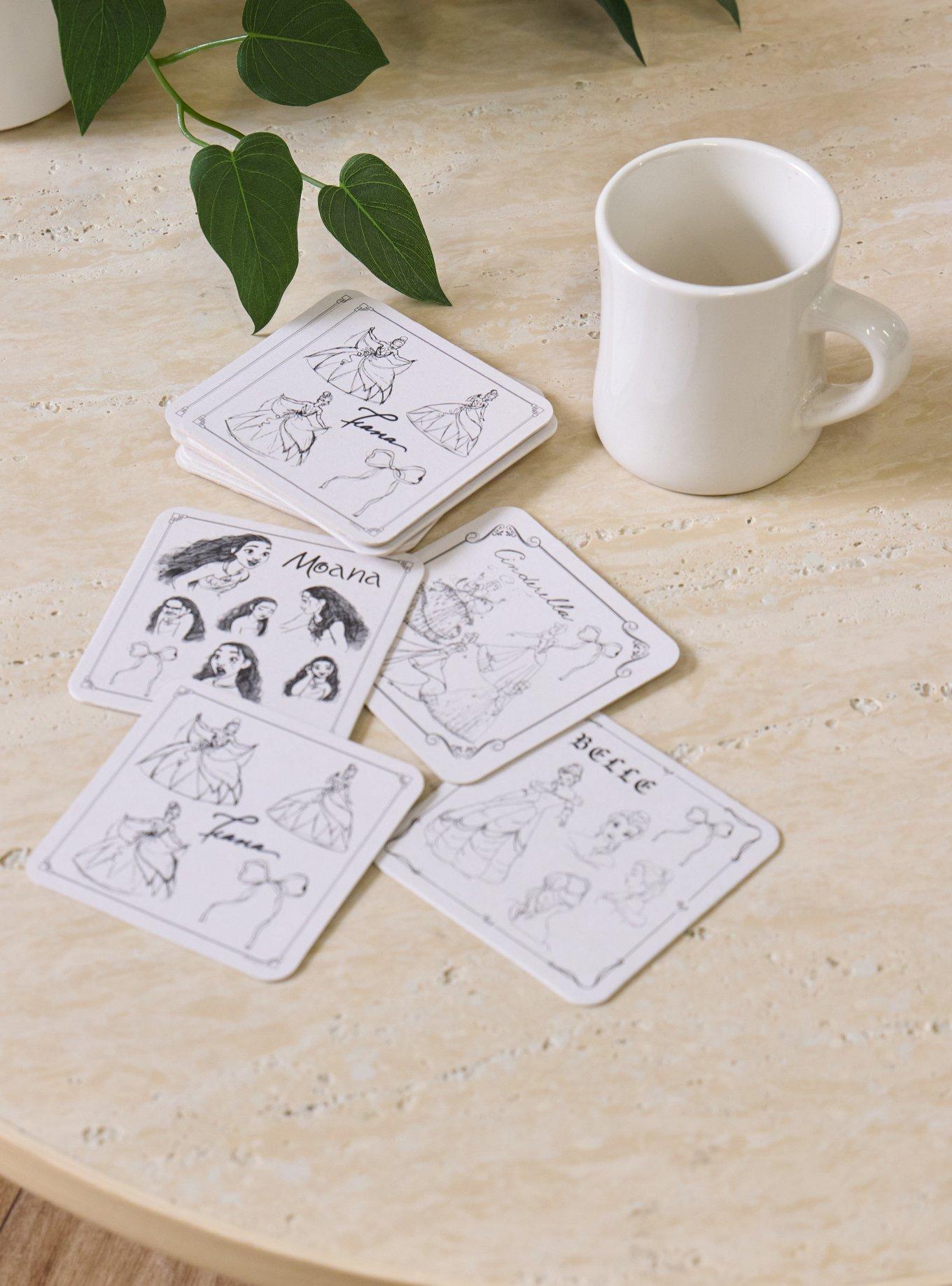 Disney Princess Sketches Coaster Set - BoxLunch Exclusive, , hi-res