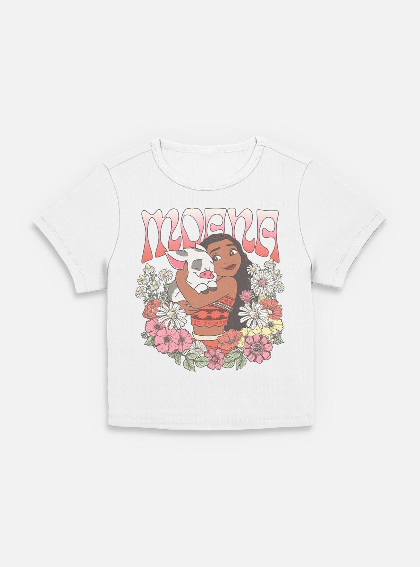 Disney Princesses Moana Floral Wreath Women Baby T-Shirt, , hi-res