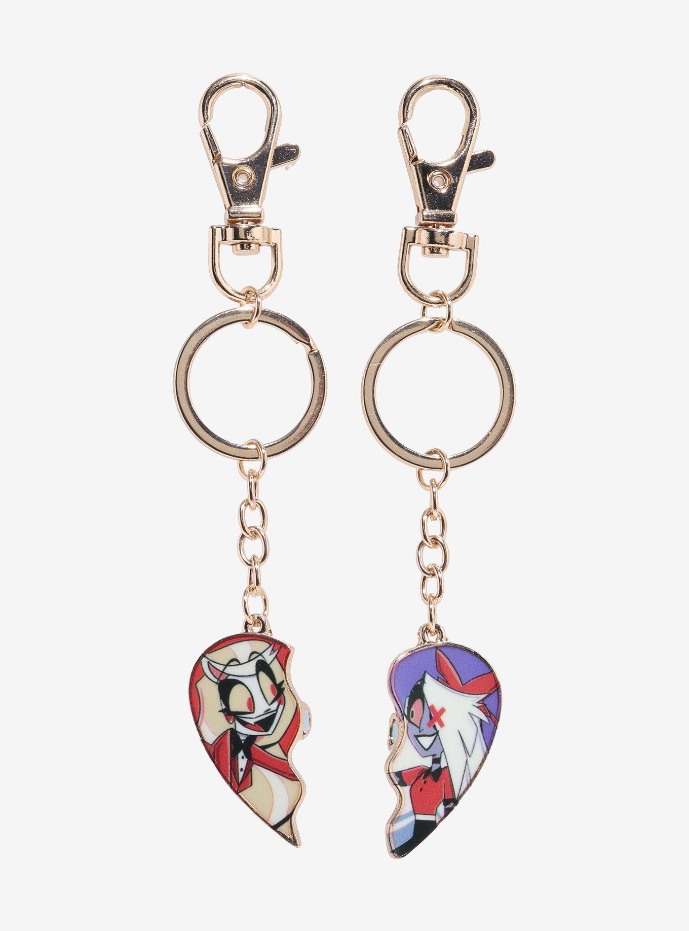 Hazbin Hotel Chaggie Heart Key Chain Set, , hi-res
