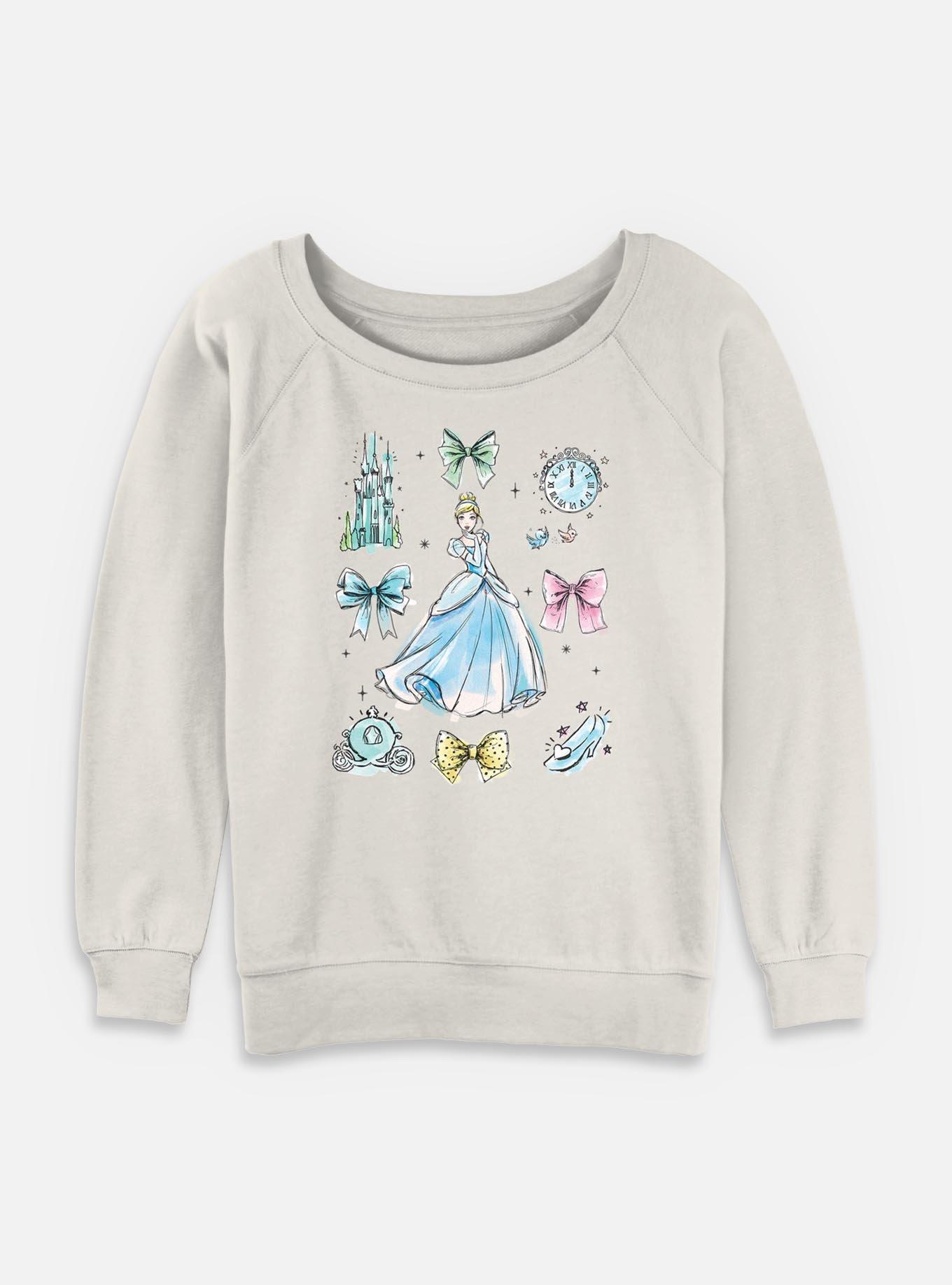 Disney Princesses Cinderella Bows Womens Slouchy Sweatshirt, , hi-res