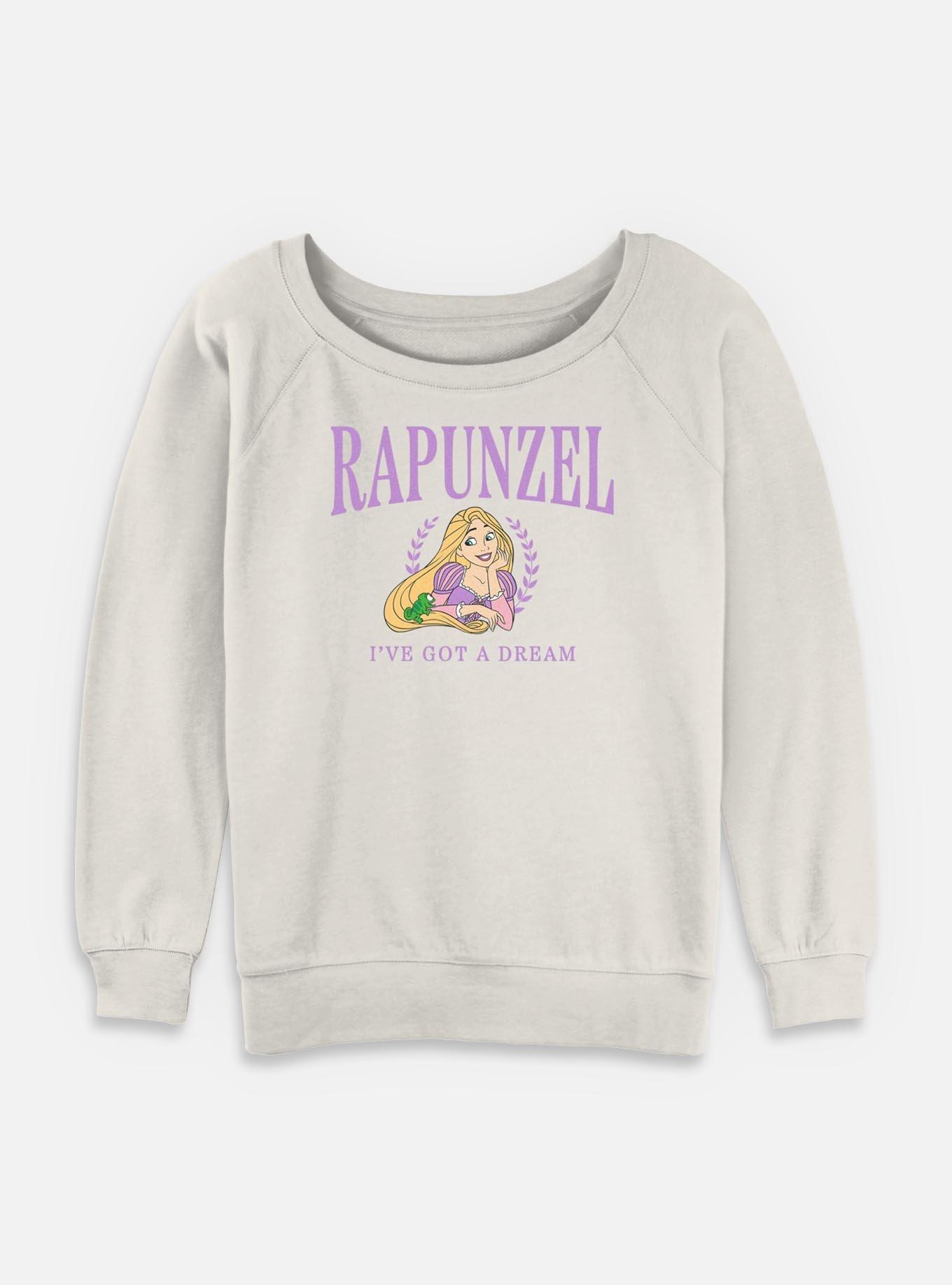 Disney Princesses Rapunzel Collegiate Womens Slouchy Sweatshirt, , hi-res