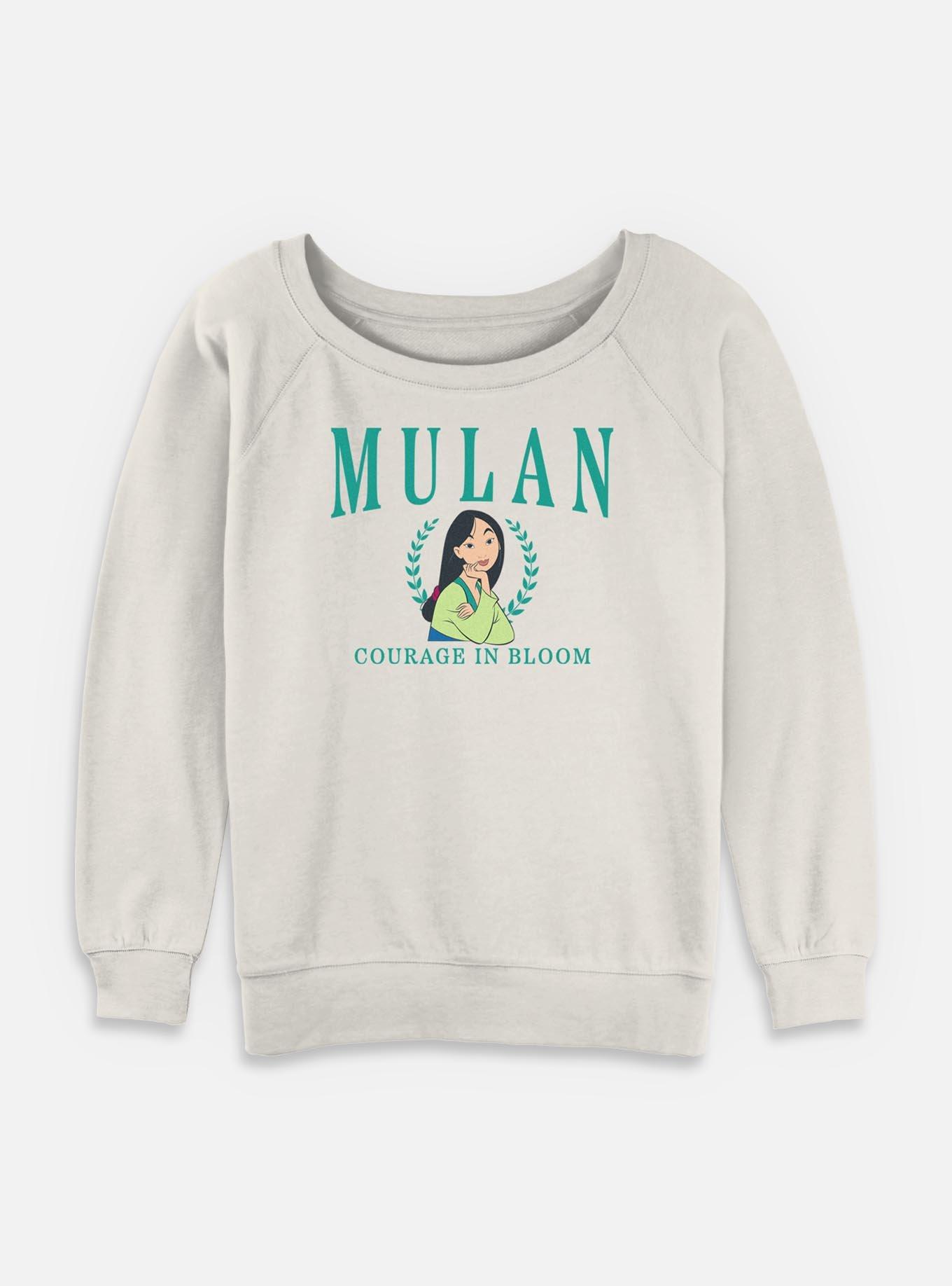 Disney Princesses Mulan Collegiate Womens Slouchy Sweatshirt, , hi-res