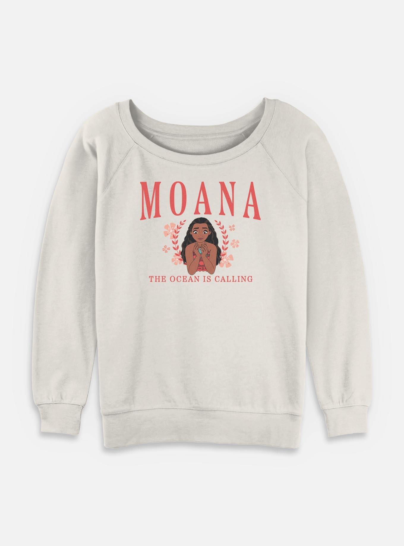 Disney Princesses Moana Collegiate Womens Slouchy Sweatshirt, , hi-res