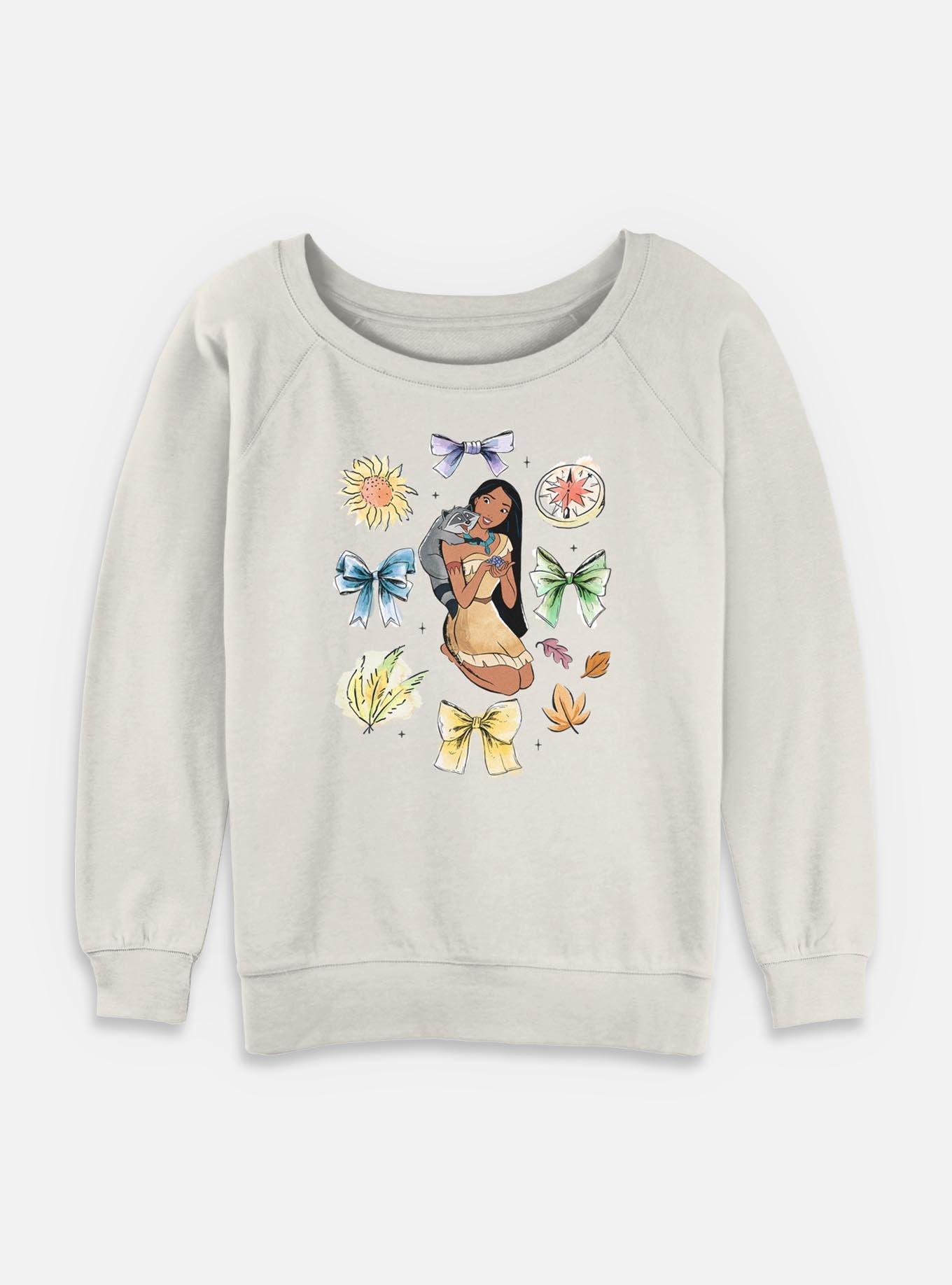 Disney Princesses Pocahontas Bows Womens Slouchy Sweatshirt, , hi-res