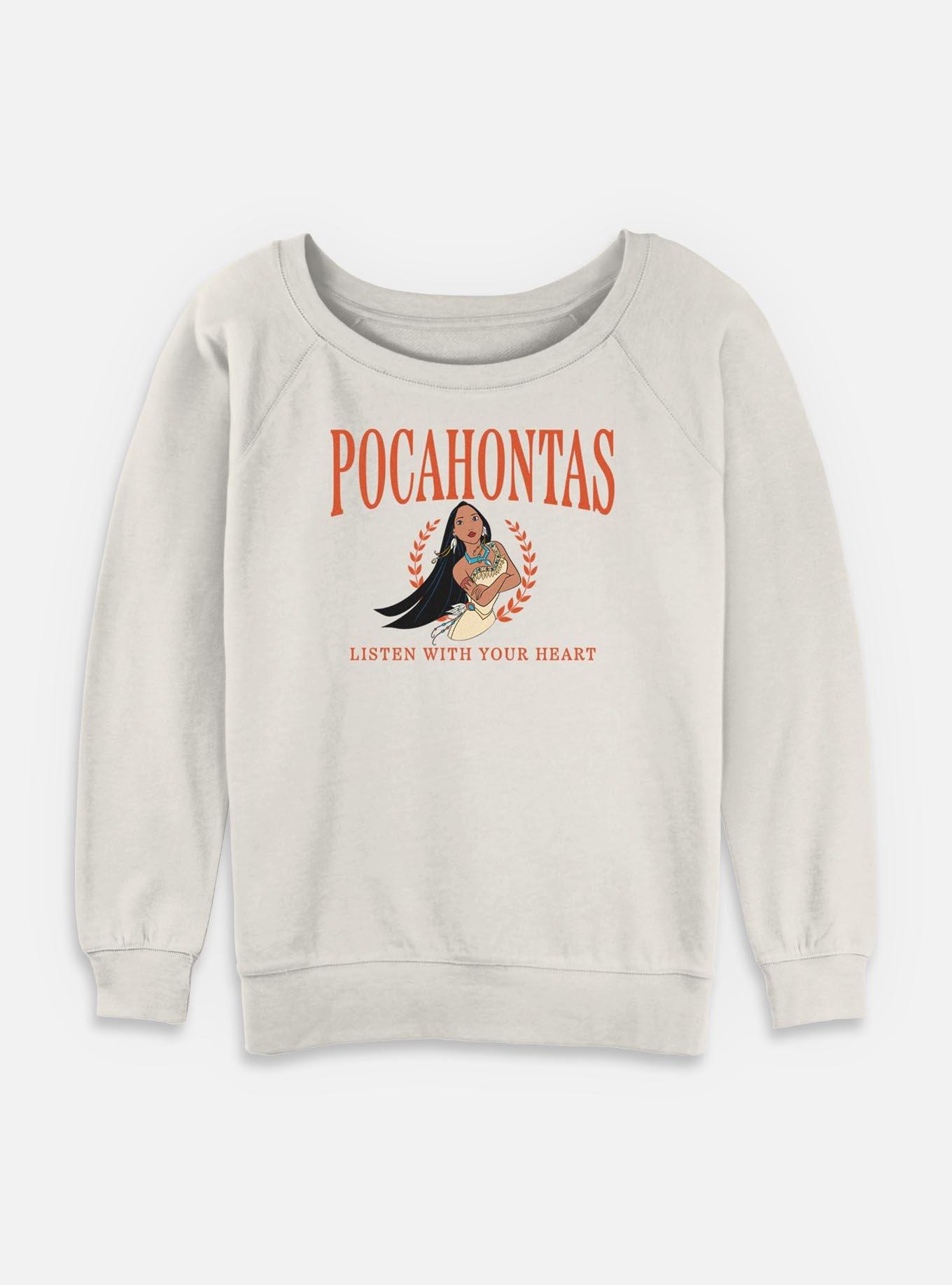 Disney Princesses Pocahontas Collegiate Womens Slouchy Sweatshirt, , hi-res