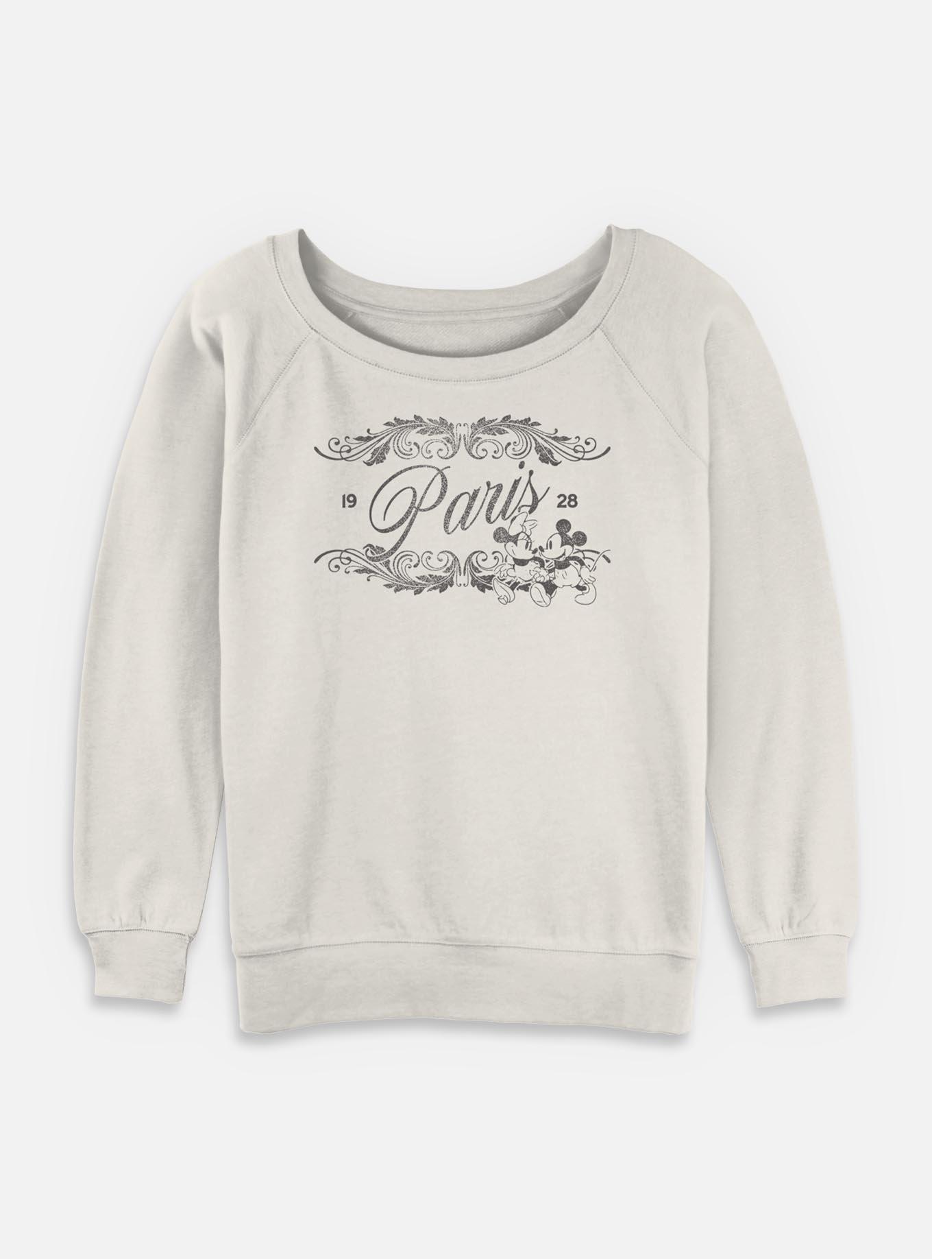 Disney Mickey Mouse With Minnie Mouse Paris 28 Womens Slouchy Sweatshirt, , hi-res