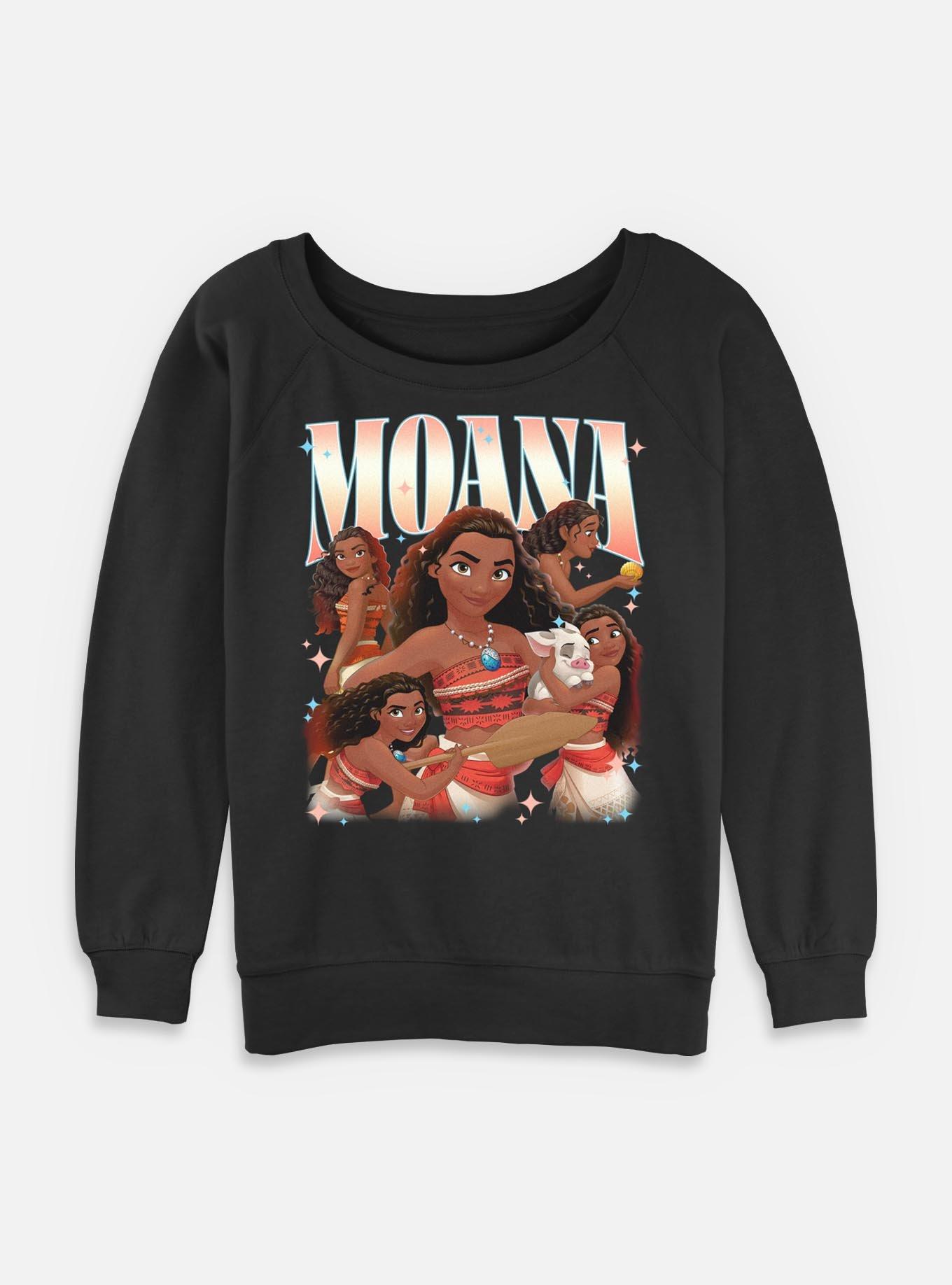 Disney Princesses Moana Retro Womens Slouchy Sweatshirt, , hi-res