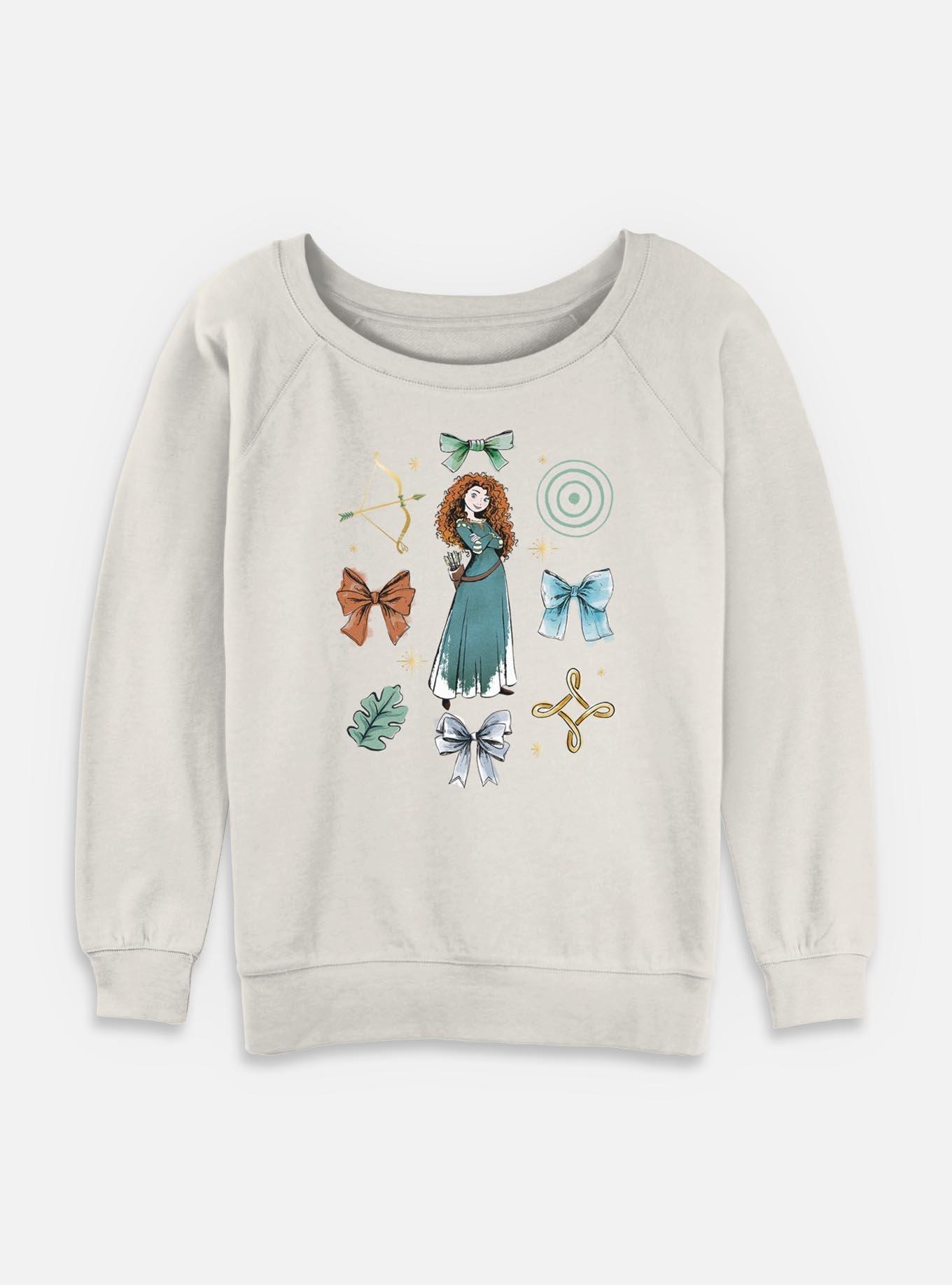 Disney Princesses Merida Bows Womens Slouchy Sweatshirt, , hi-res