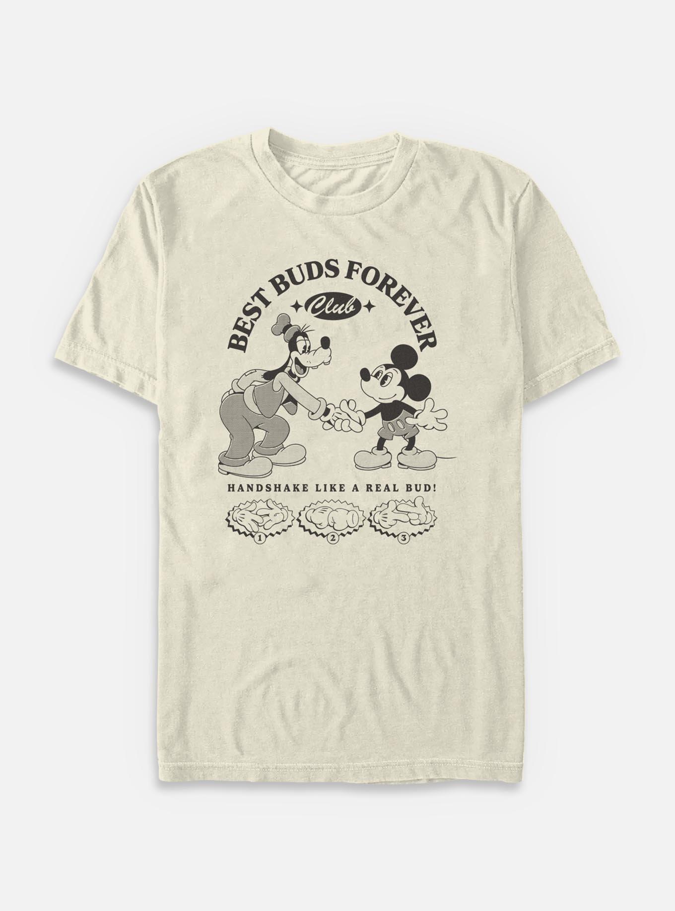 Disney Mickey Mouse Best Buds Forever Garment Dye T-Shirt, IVORY, hi-res