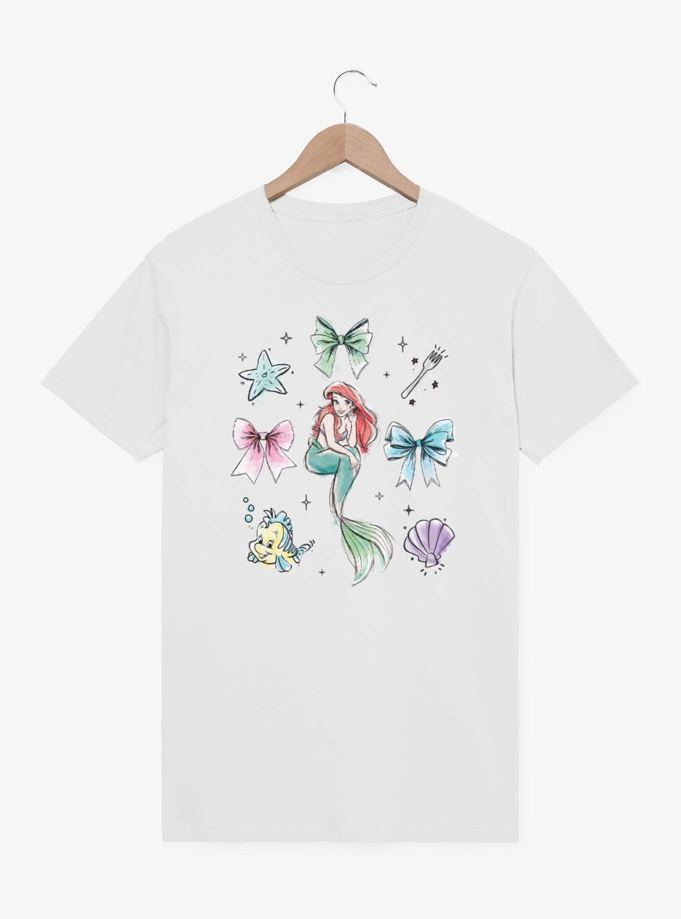 Disney Princesses Ariel Bows T-Shirt, WHITE, hi-res