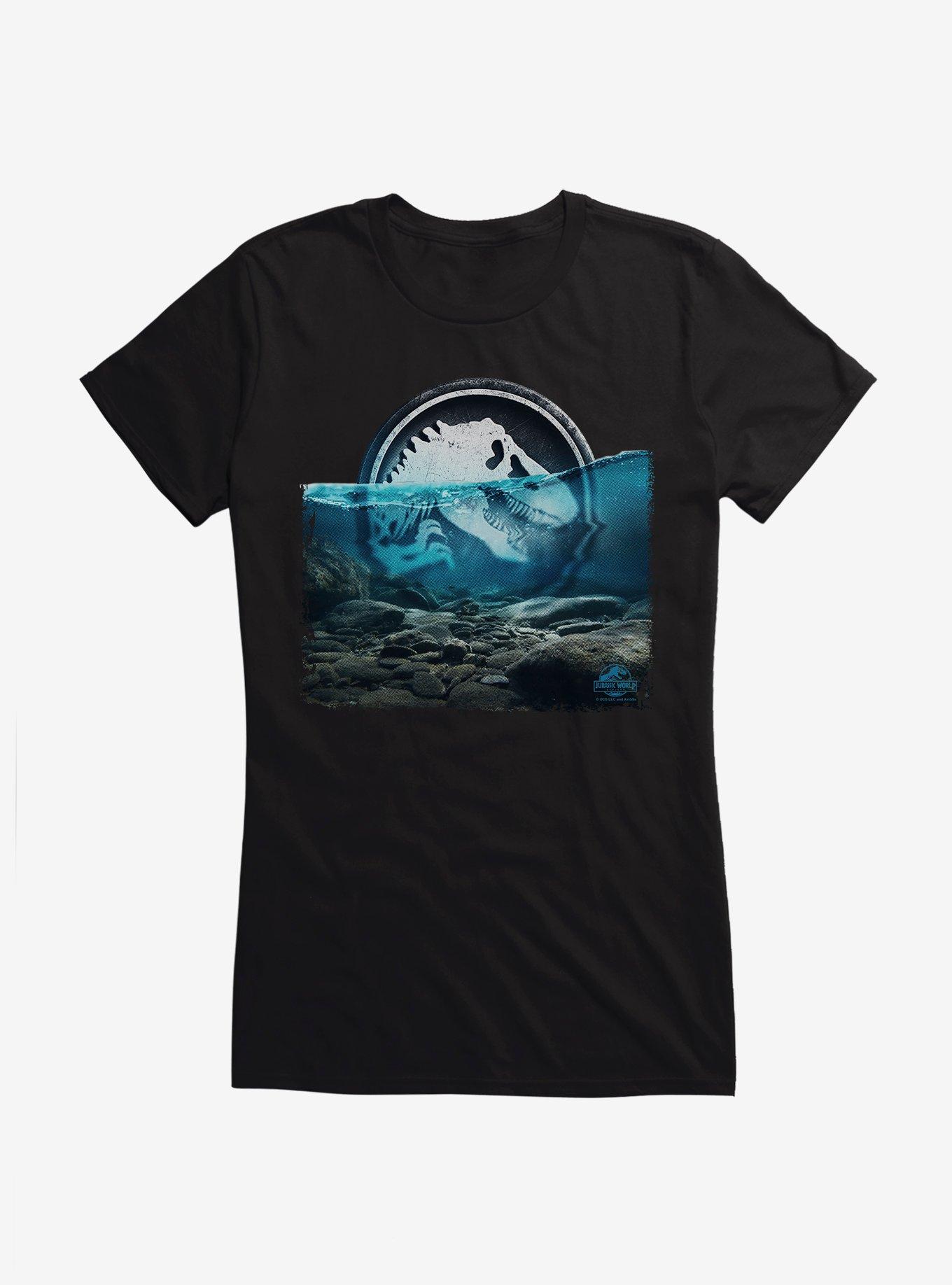 Jurassick World Rebirth Under Water Logo Girls T-Shirt, , hi-res