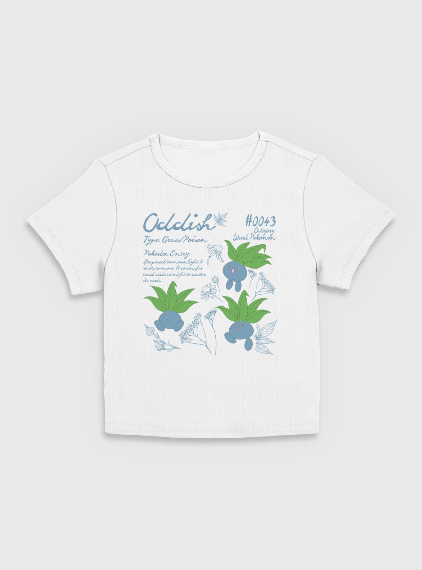 Pokemon Oddish Study Womens Baby T-Shirt, , hi-res