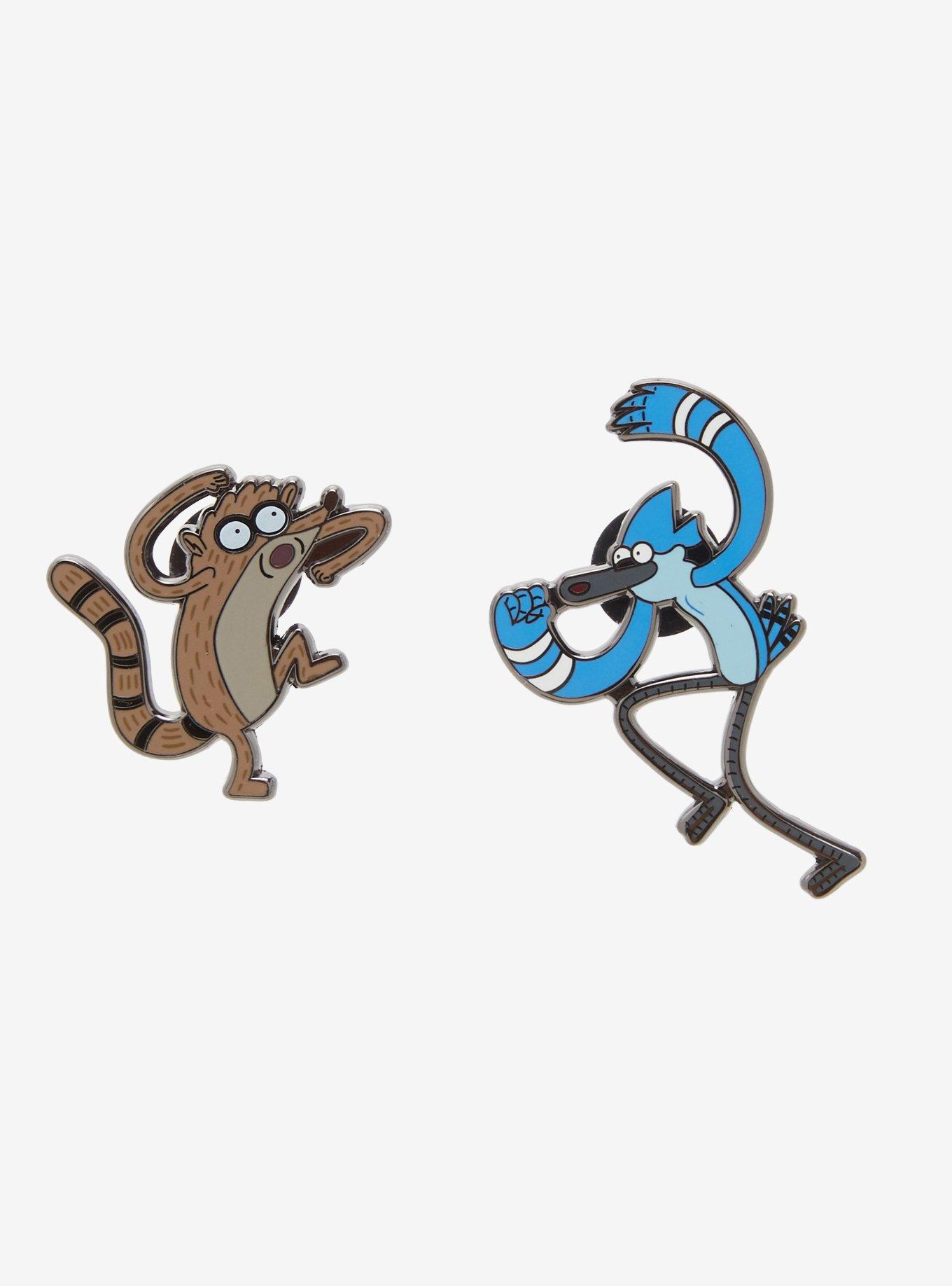 Regular Show Mordecai & Rigby Enamel Pin Set, , hi-res