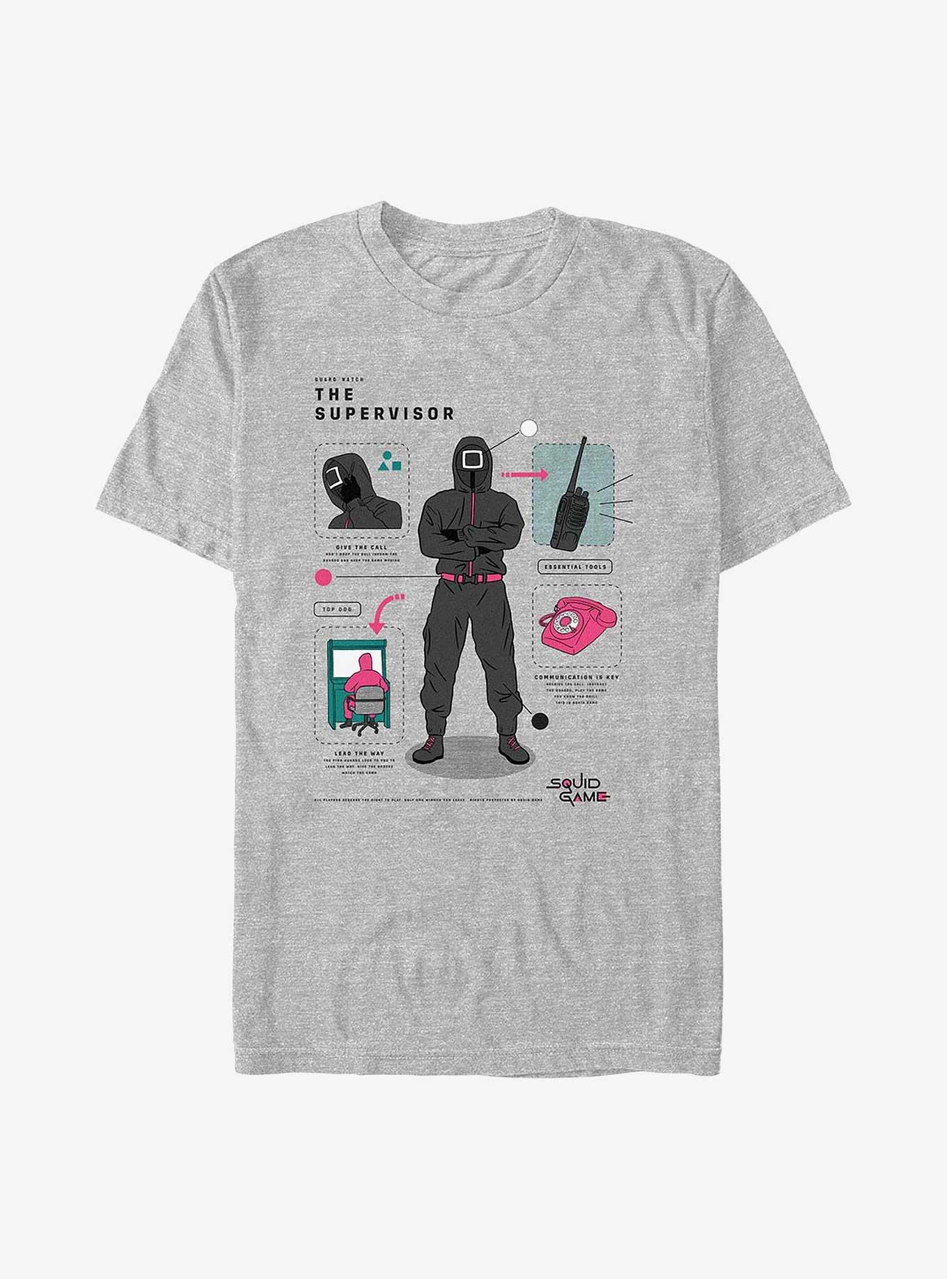 Squid Game The Supervisor Infographic T-Shirt, ICE GREY, hi-res