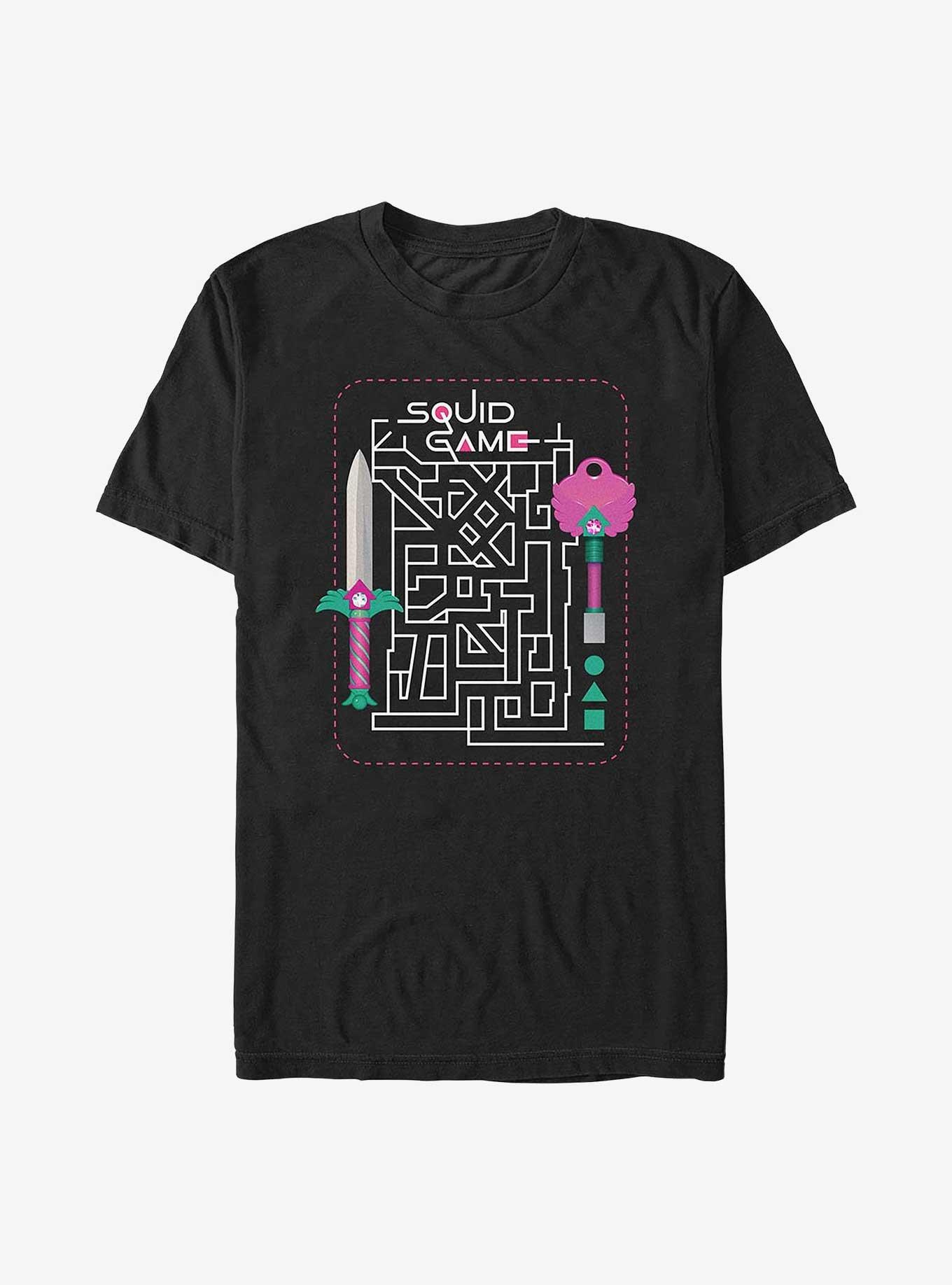 Squid Game Maze T-Shirt, BLACK, hi-res