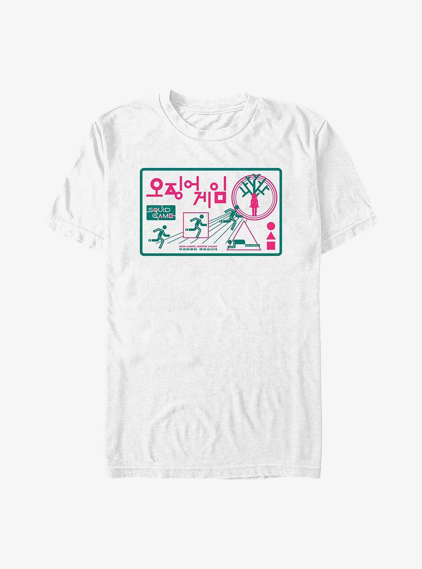 Squid Game Red Light Green Light T-Shirt, WHITE, hi-res
