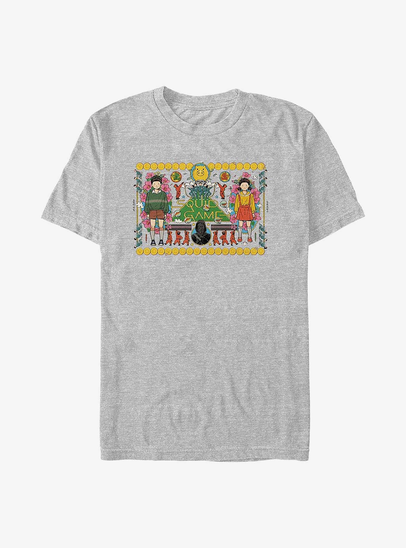 Squid Game Collage Frame T-Shirt, ATH HTR, hi-res