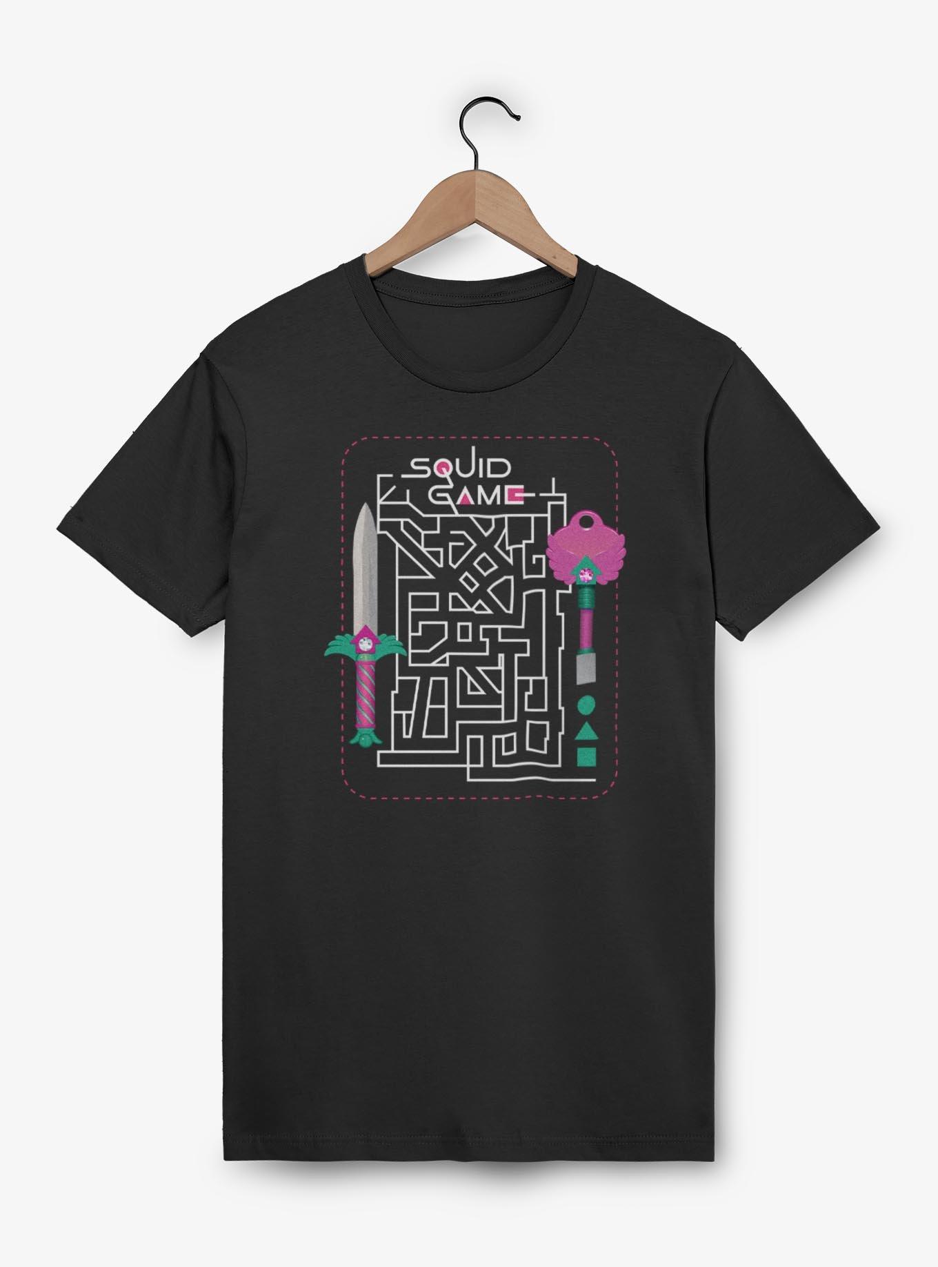 Squid Game Maze T-Shirt, BLACK, hi-res