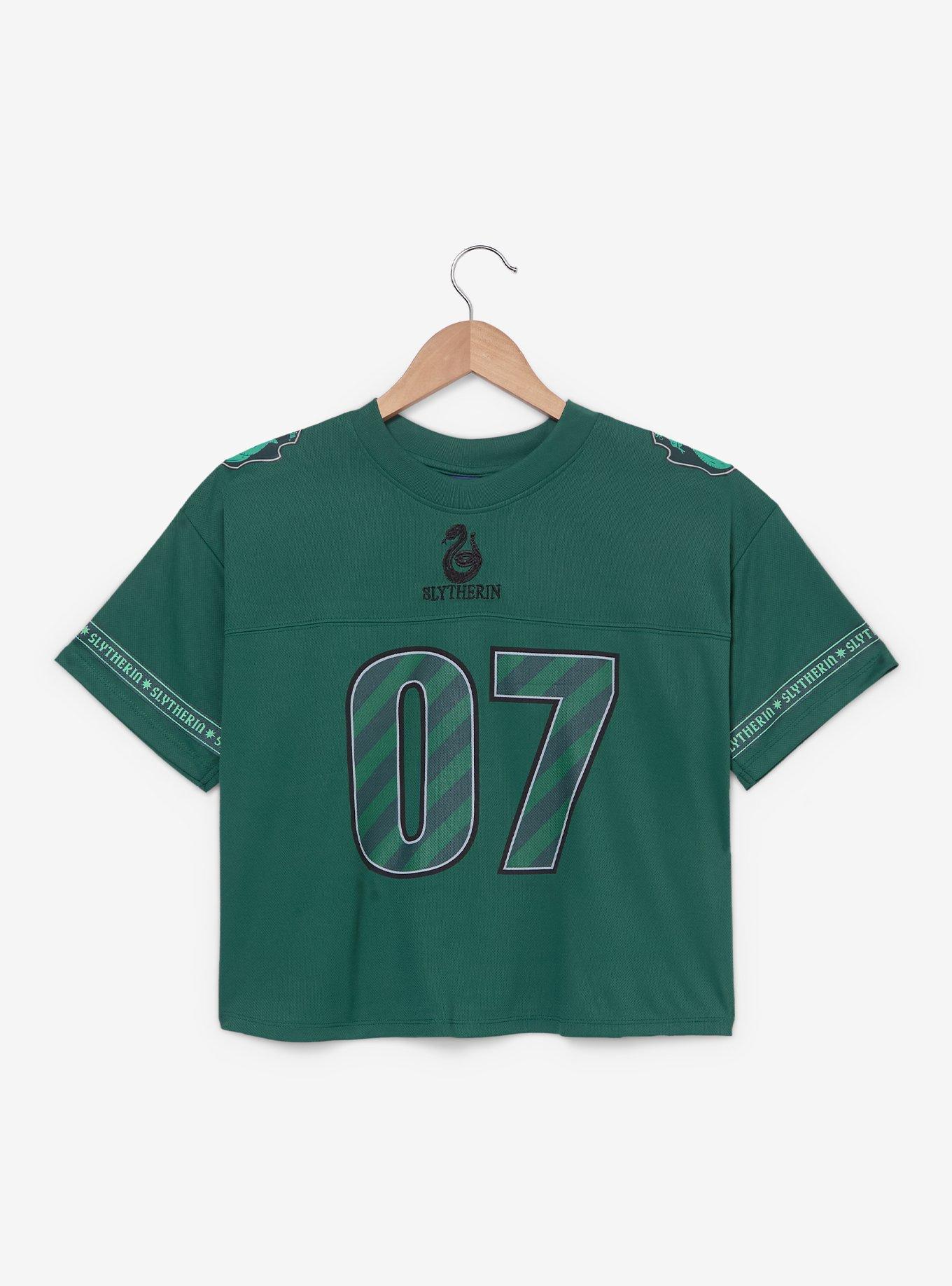Harry Potter Slytherin Women's Plus Size Cropped Football Jersey - BoxLunch Exclusive