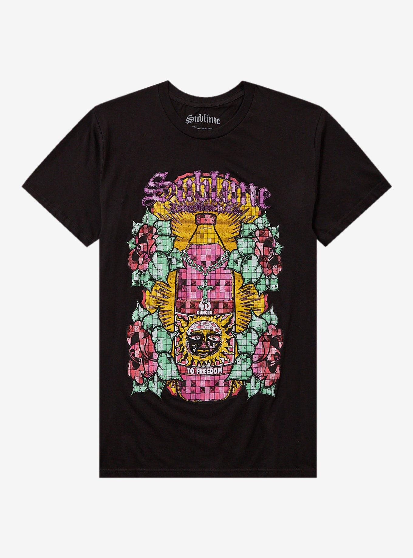 Sublime 40 Oz. To Freedom Stained Glass Bottle T-Shirt, , hi-res