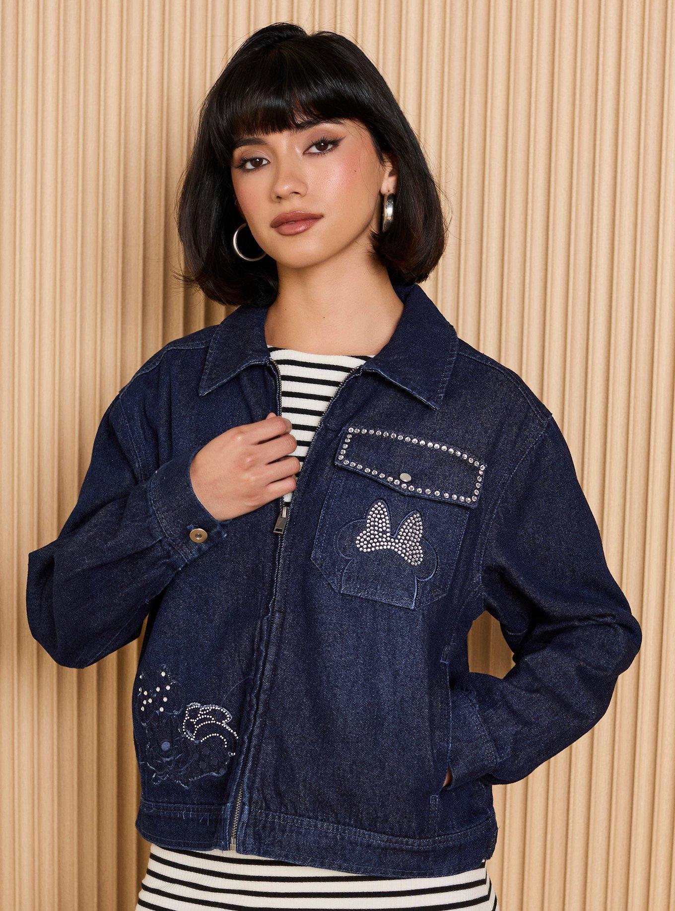 Disney Minnie Mouse Rhinestone Denim Jacket, , hi-res