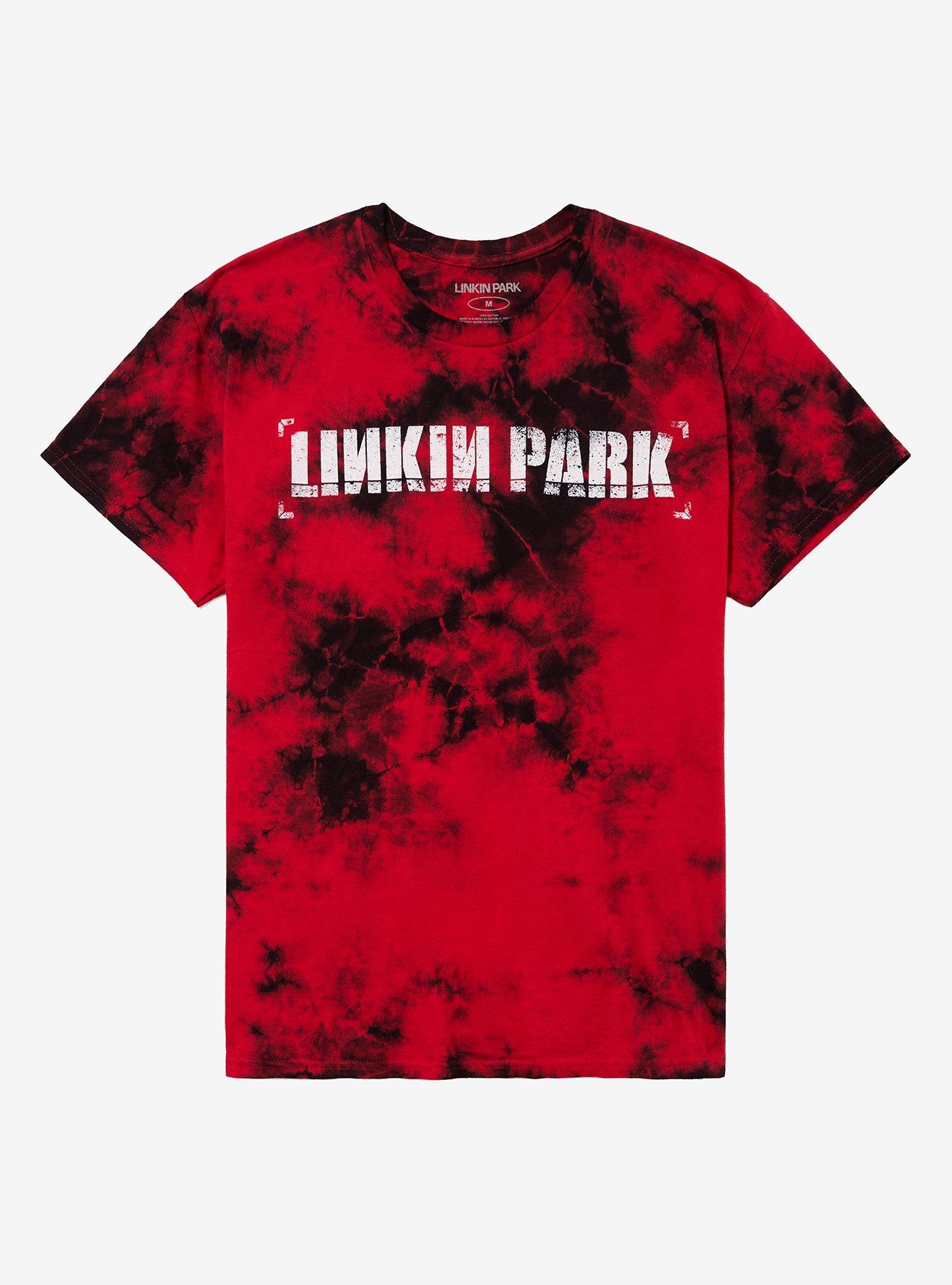 Linkin Park Red & Black Cloud Wash T-Shirt, , hi-res