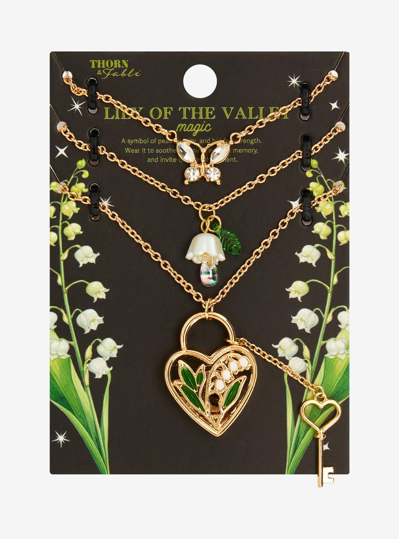 Thorn & Fable Lily Of The Valley Necklace Set, , hi-res