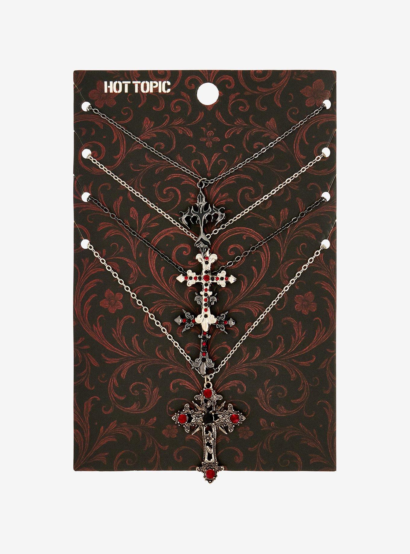 Gothic Cross Necklace Set, , hi-res