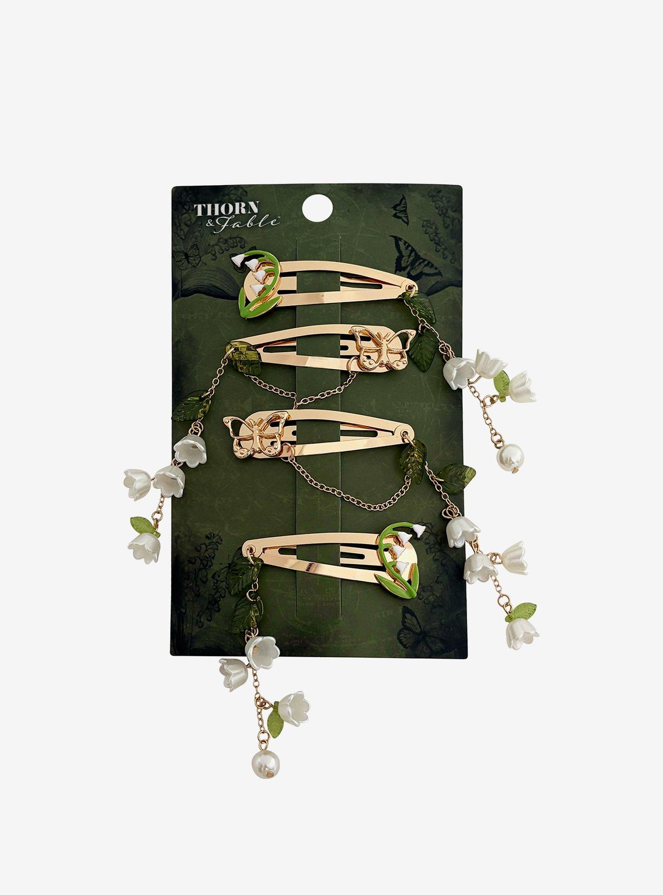 Thorn & Fable Lily Of The Valley Hair Clip Set