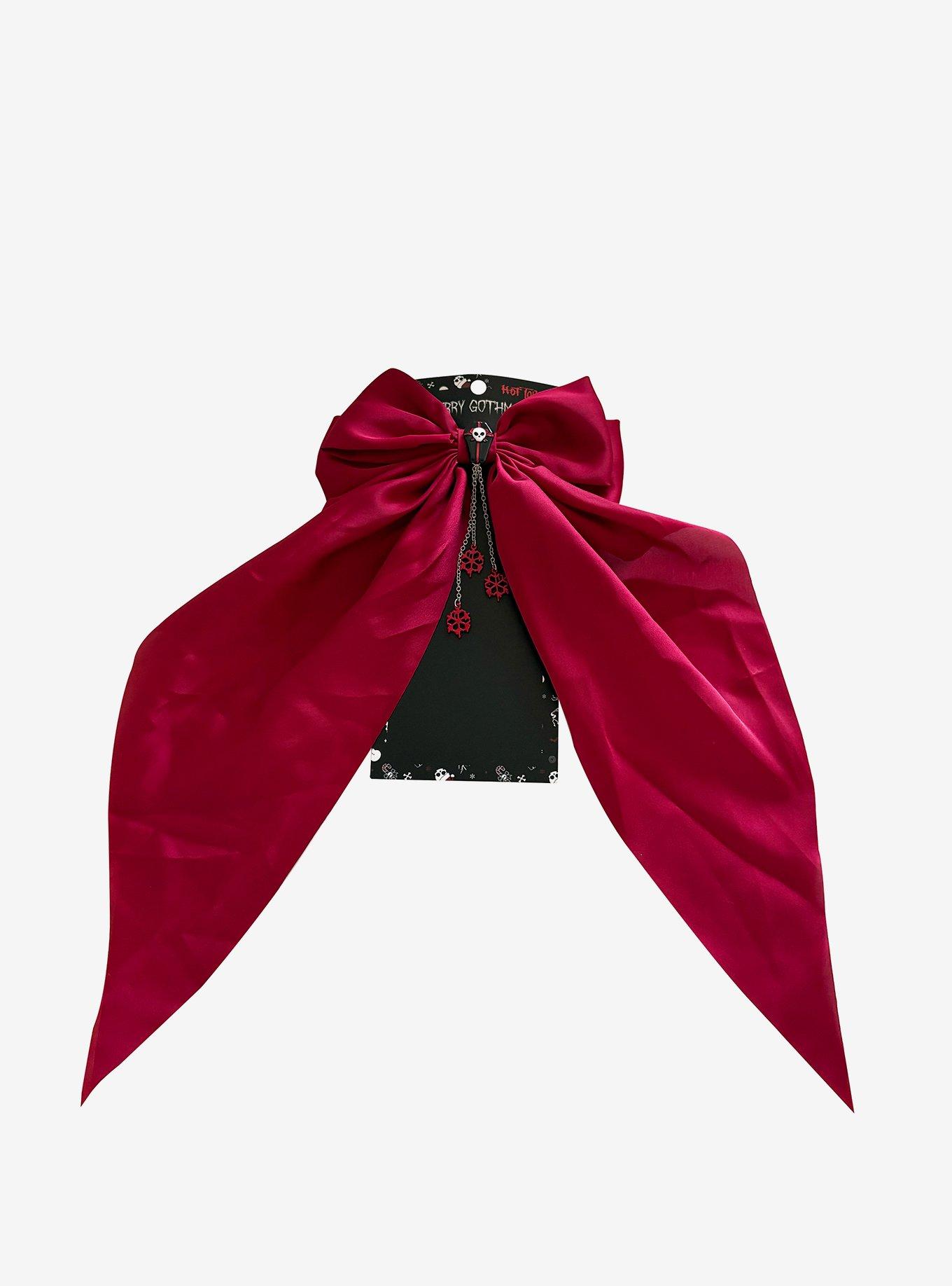 Goth Christmas Coffin Hair Bow, , hi-res