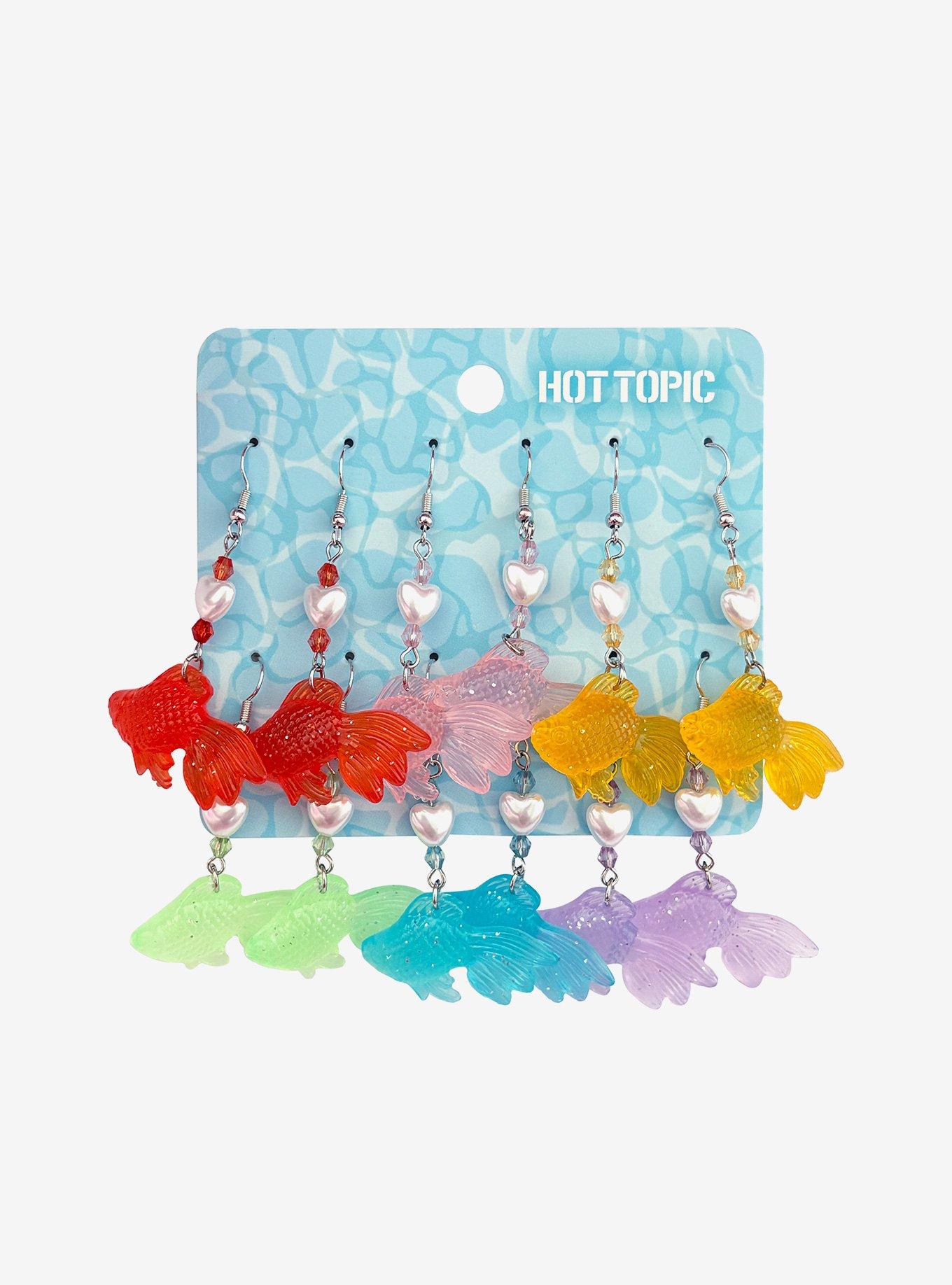 Multi-Colored Fish Drop Earring Set, , hi-res