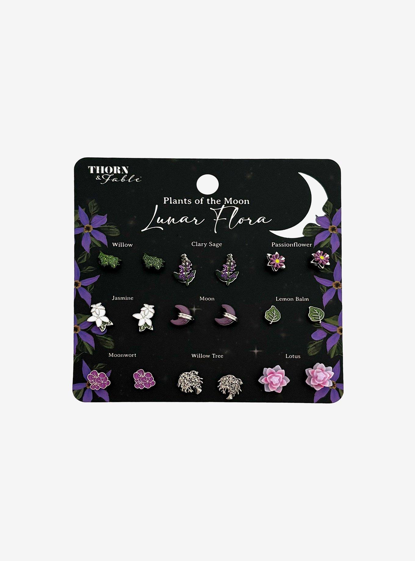 Thorn & Fable Lunar Flora Stud Earring Set, , hi-res