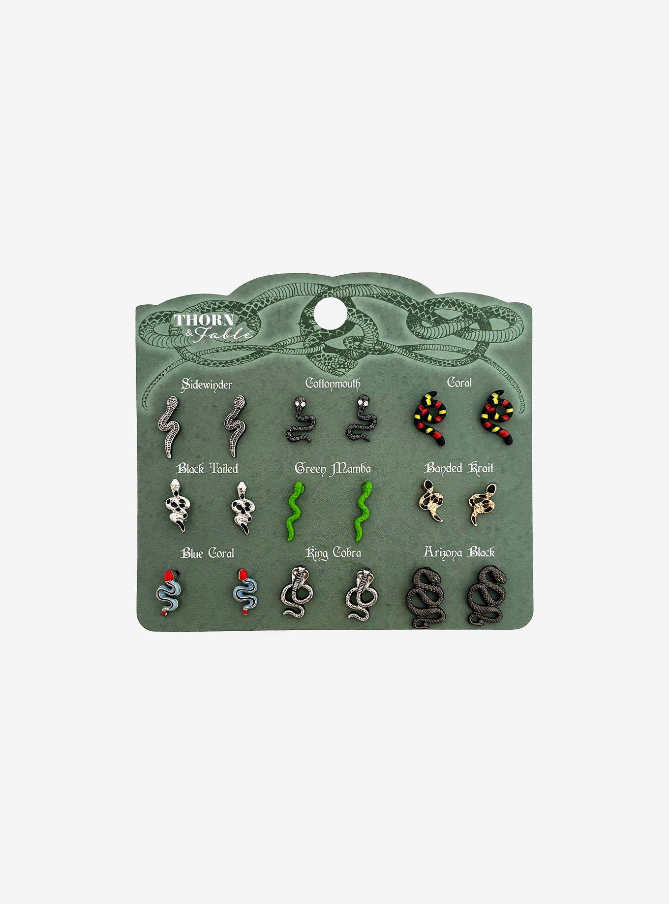 Thorn & Fable Venomous Snake Stud Earring Set, , hi-res