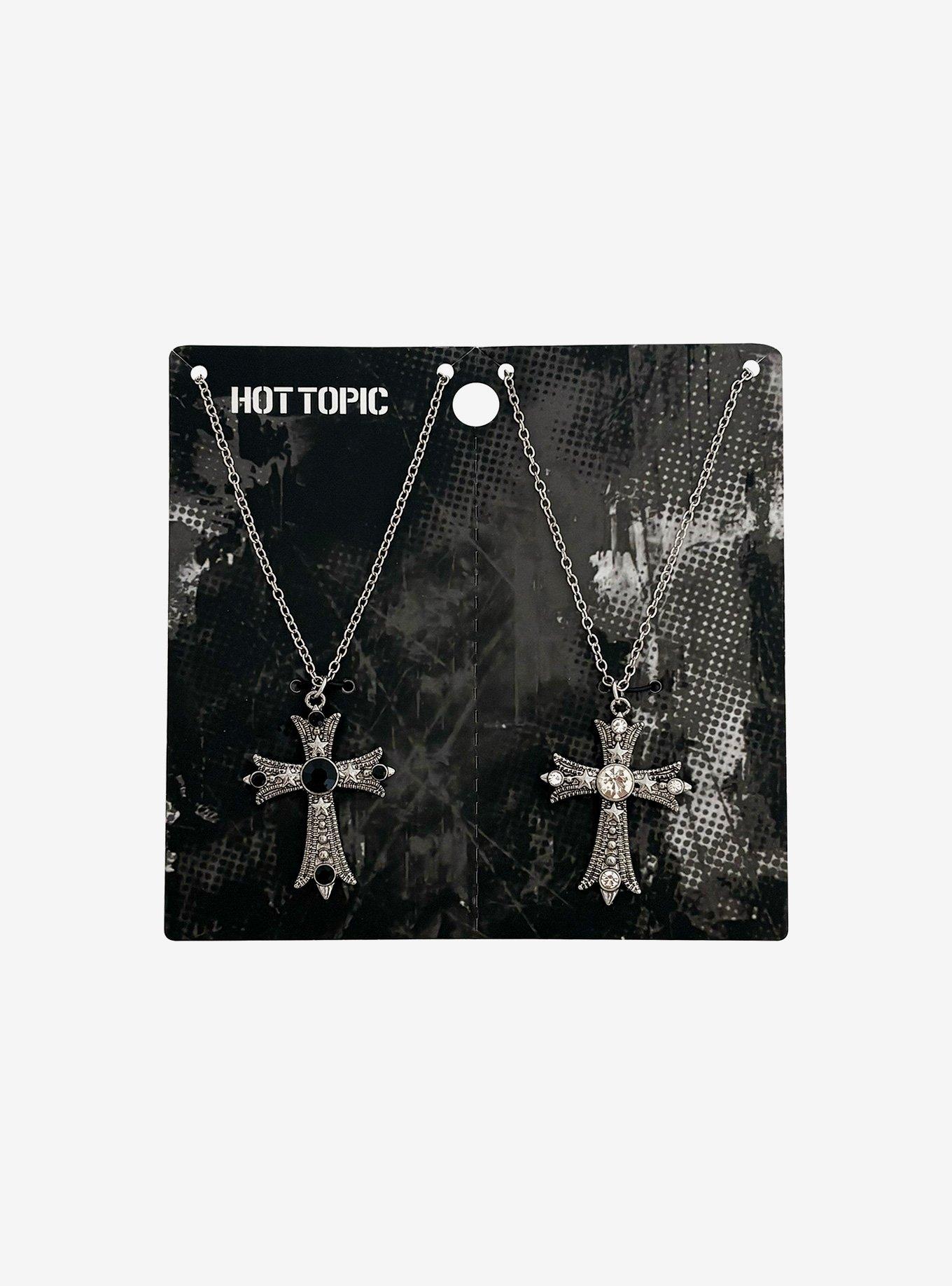 Bling Cross Best Friend Necklace Set, , hi-res